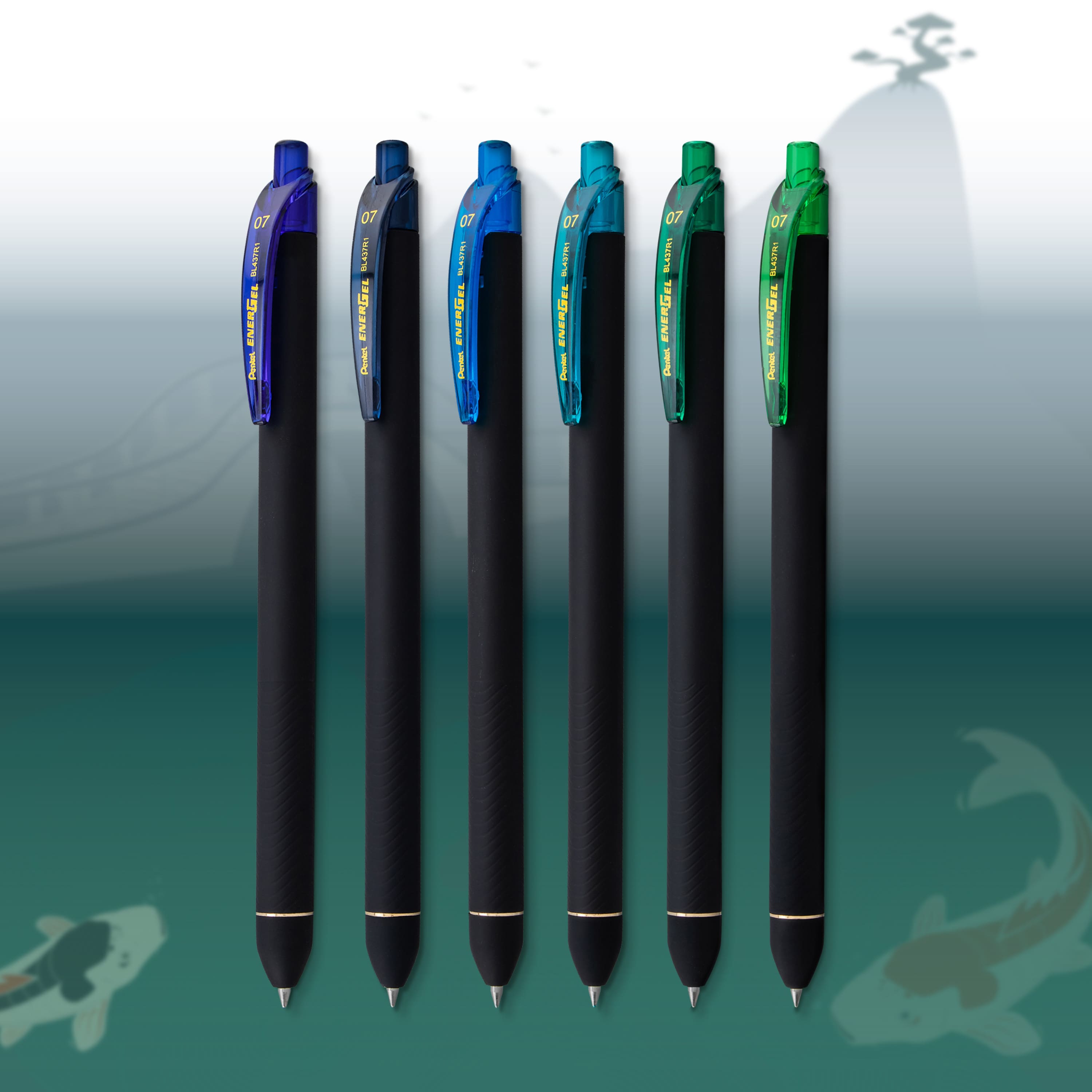 Pentel EnerGel® Kuro Shades of Peace 0.7mm Liquid Gel Pen Set