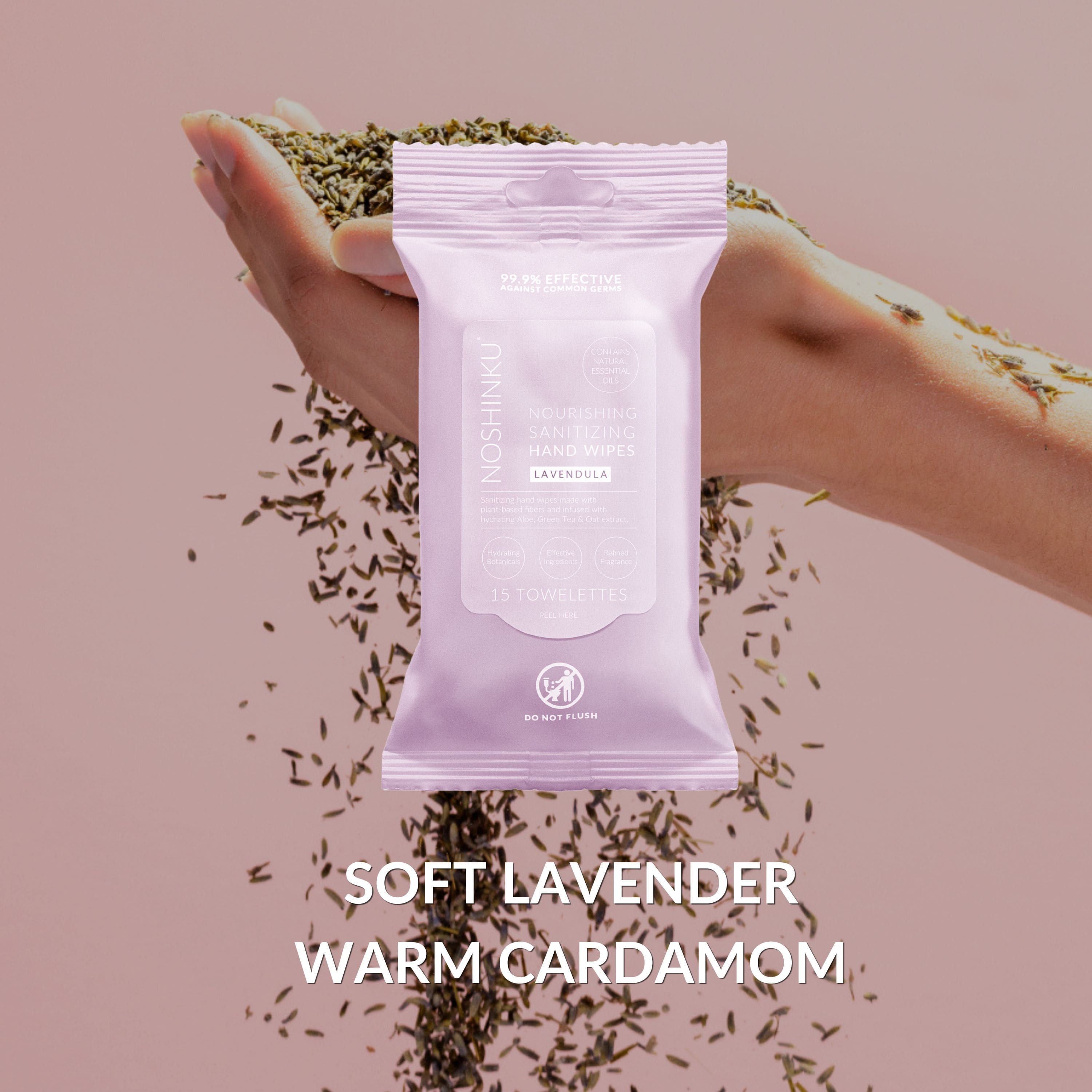 Noshinku Lavendula Nourishing Hand Sanitizing Wipes