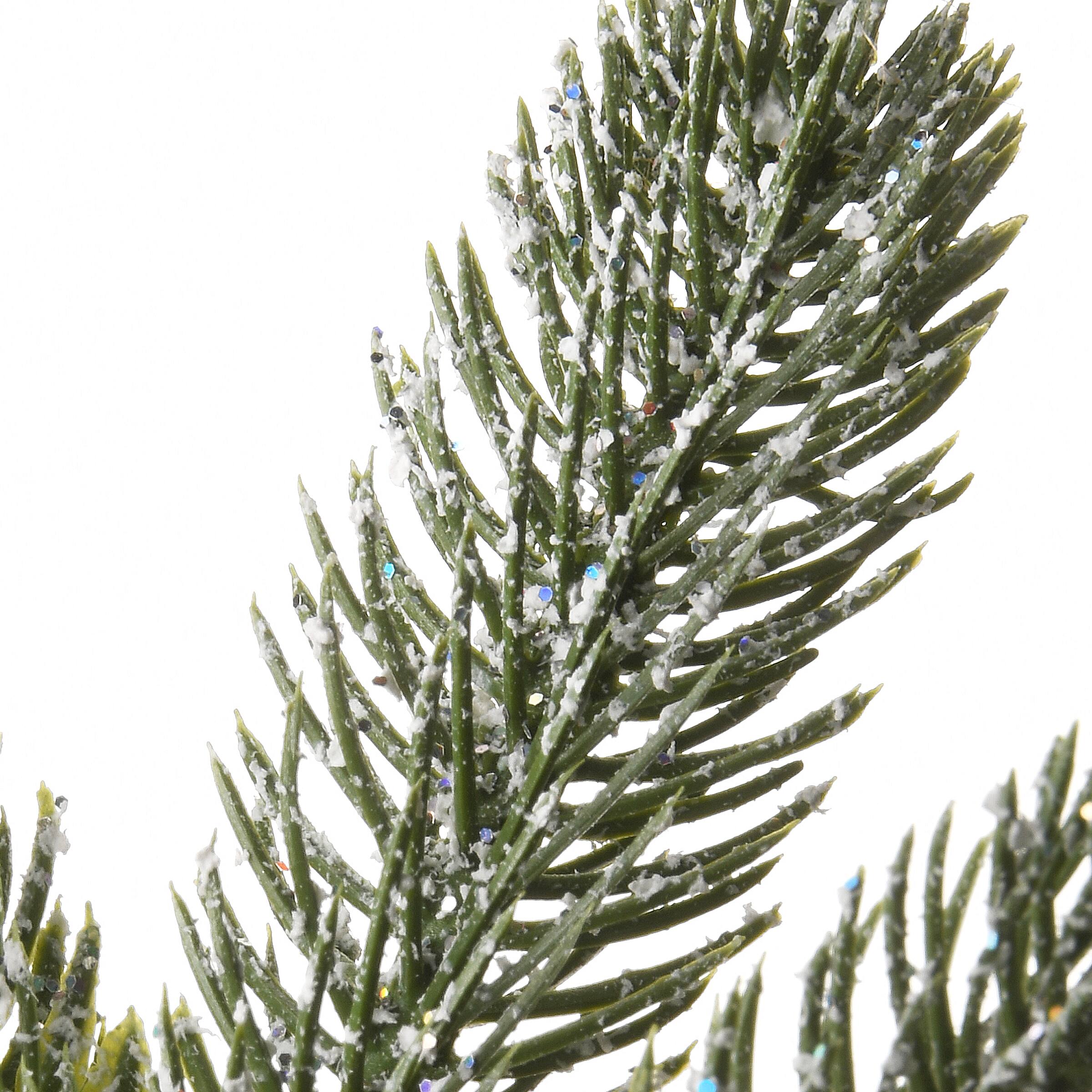 2ft. Pre-Lit Snowy Morgan Spruce Artificial Christmas Tree, Warm White LED Lights