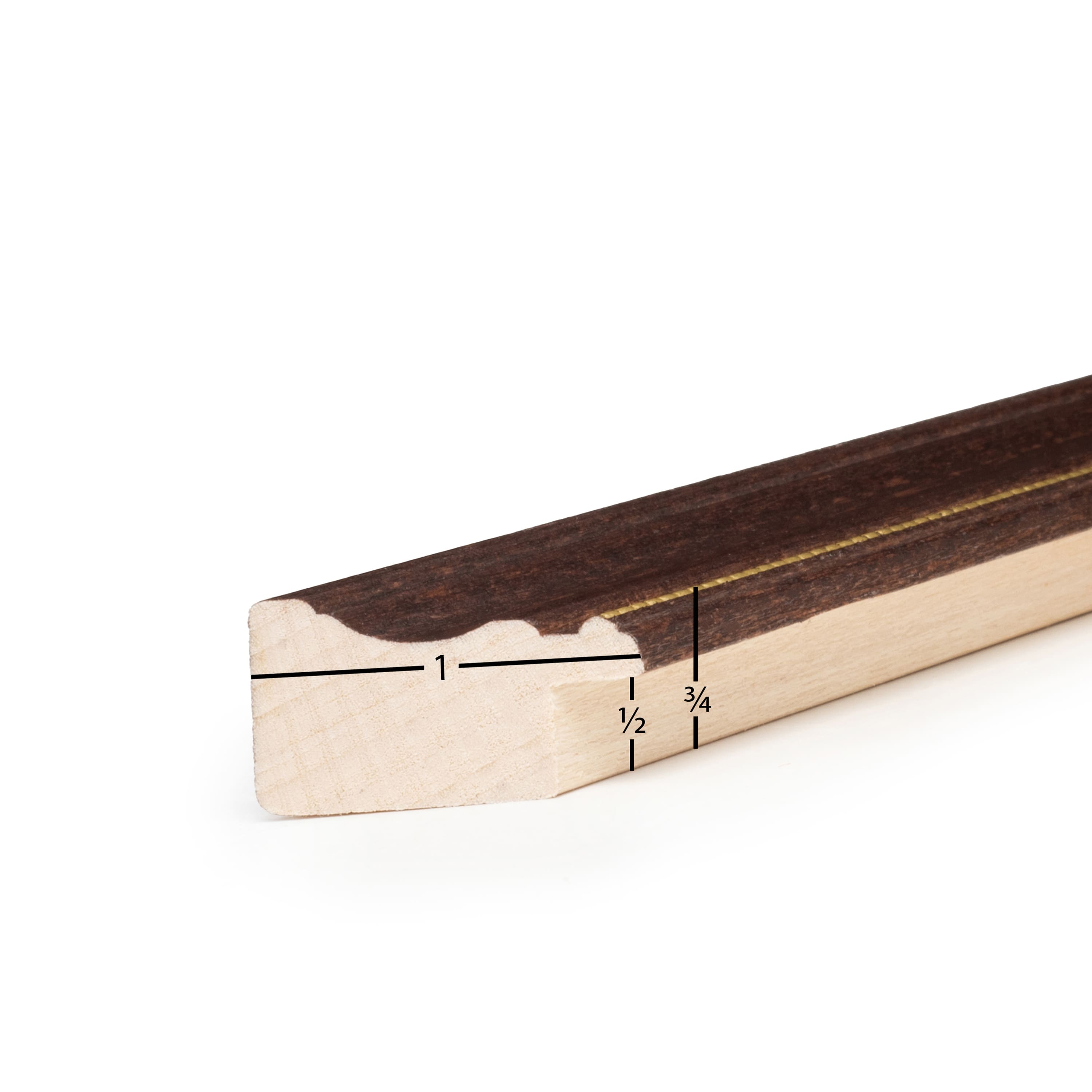 Frame USA Boardroom Walnut with Gold Bead Single Image Picture Frame