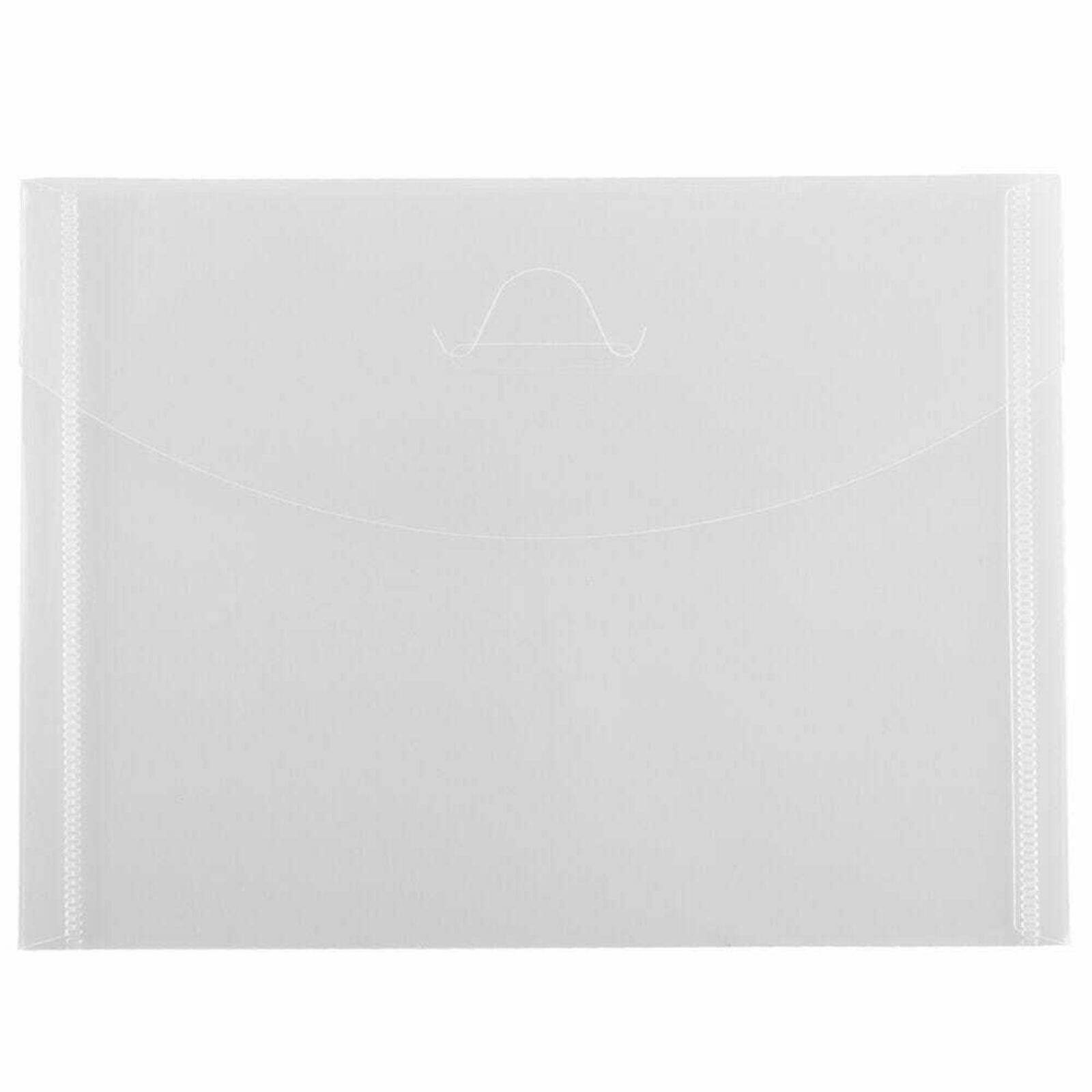 JAM Paper 5.5" x 7.38" Clear Plastic Tuck Flap Booklet Envelopes, 24ct.