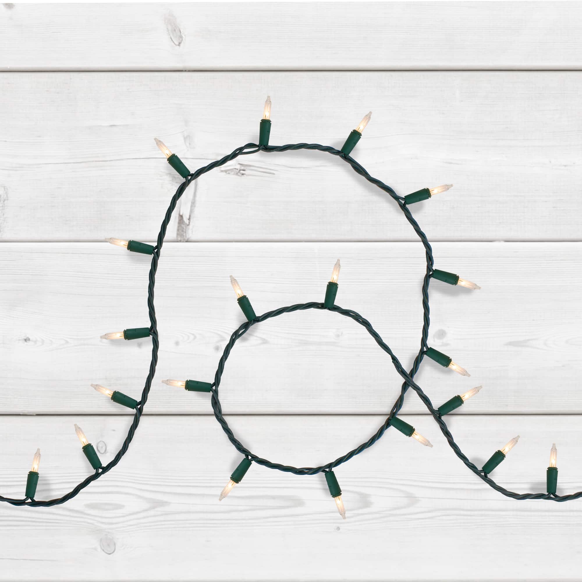 450ct. Clear Mini Christmas Lights With Green Wire