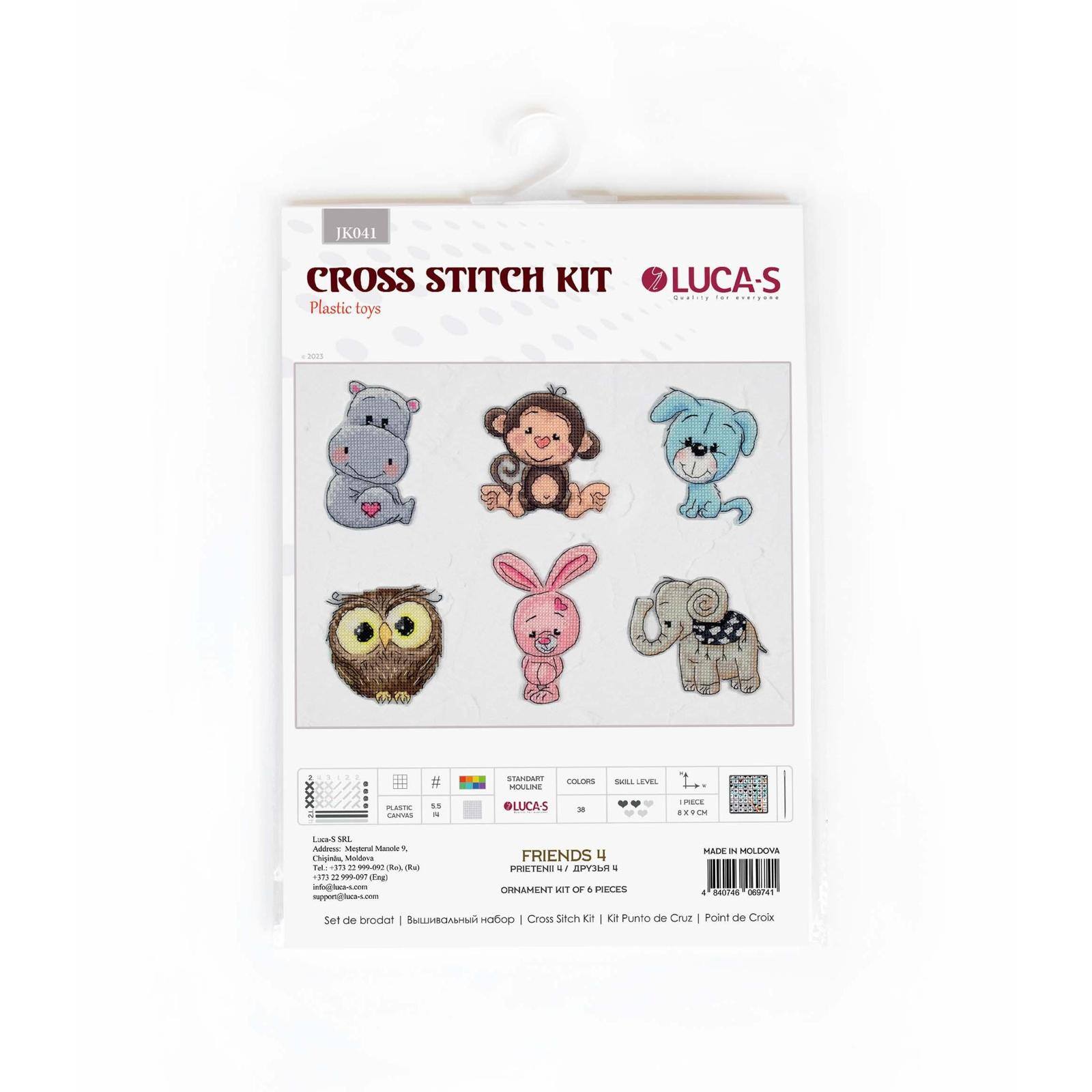 Luca-S Friends Plastic Canvas Counted Cross Stitch Kit