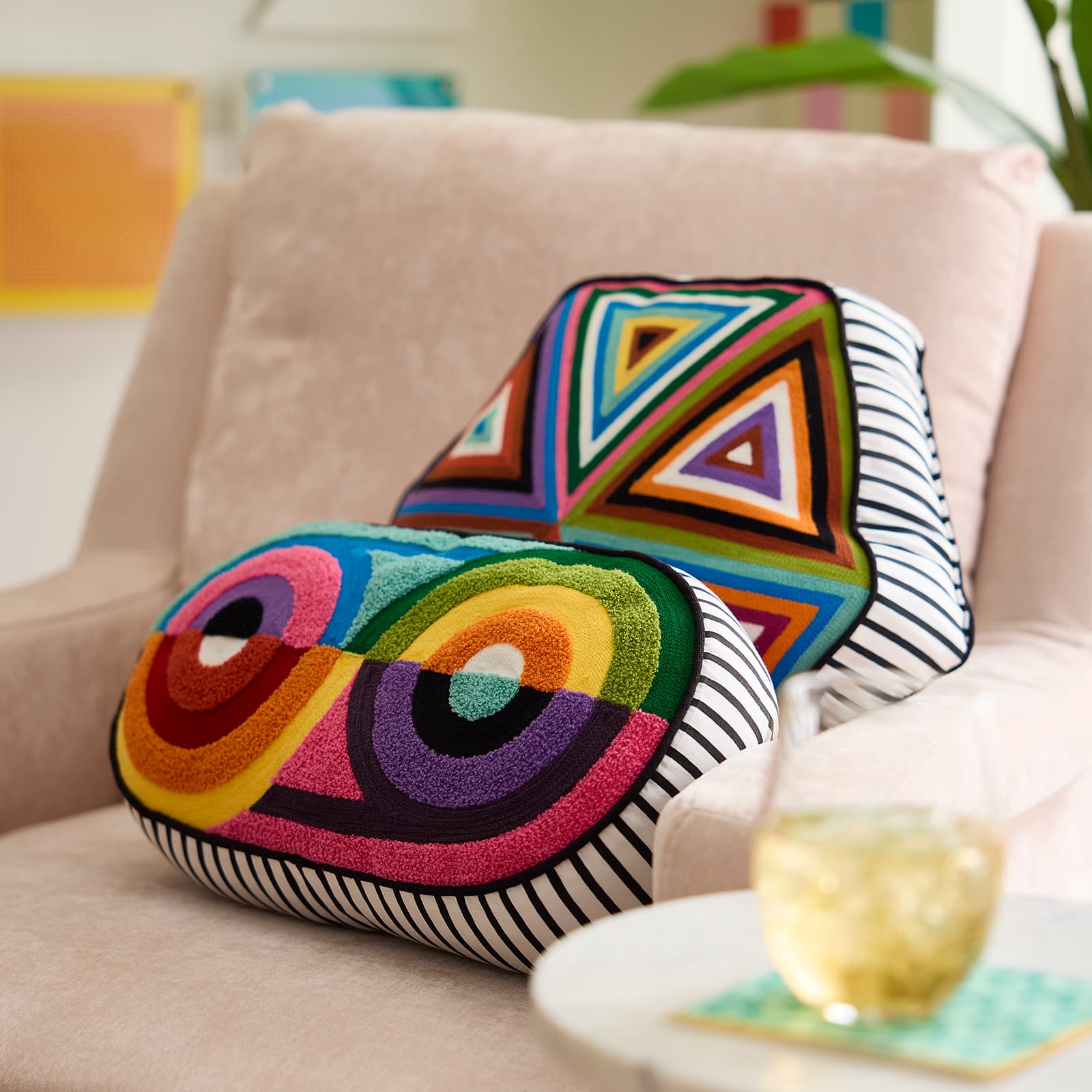 Jonathan Adler x Michaels 16" Embroidered Hexagon Pillow