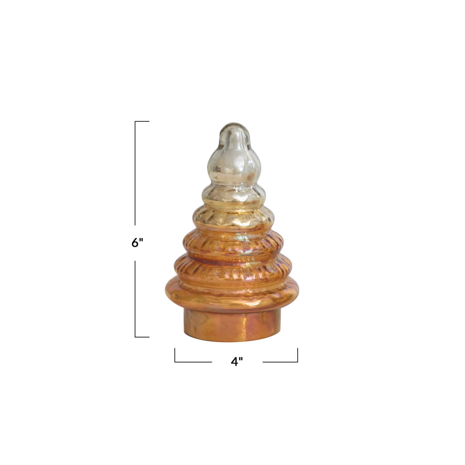 Hello Honey® Amber & Cream Mercury Glass Tree
