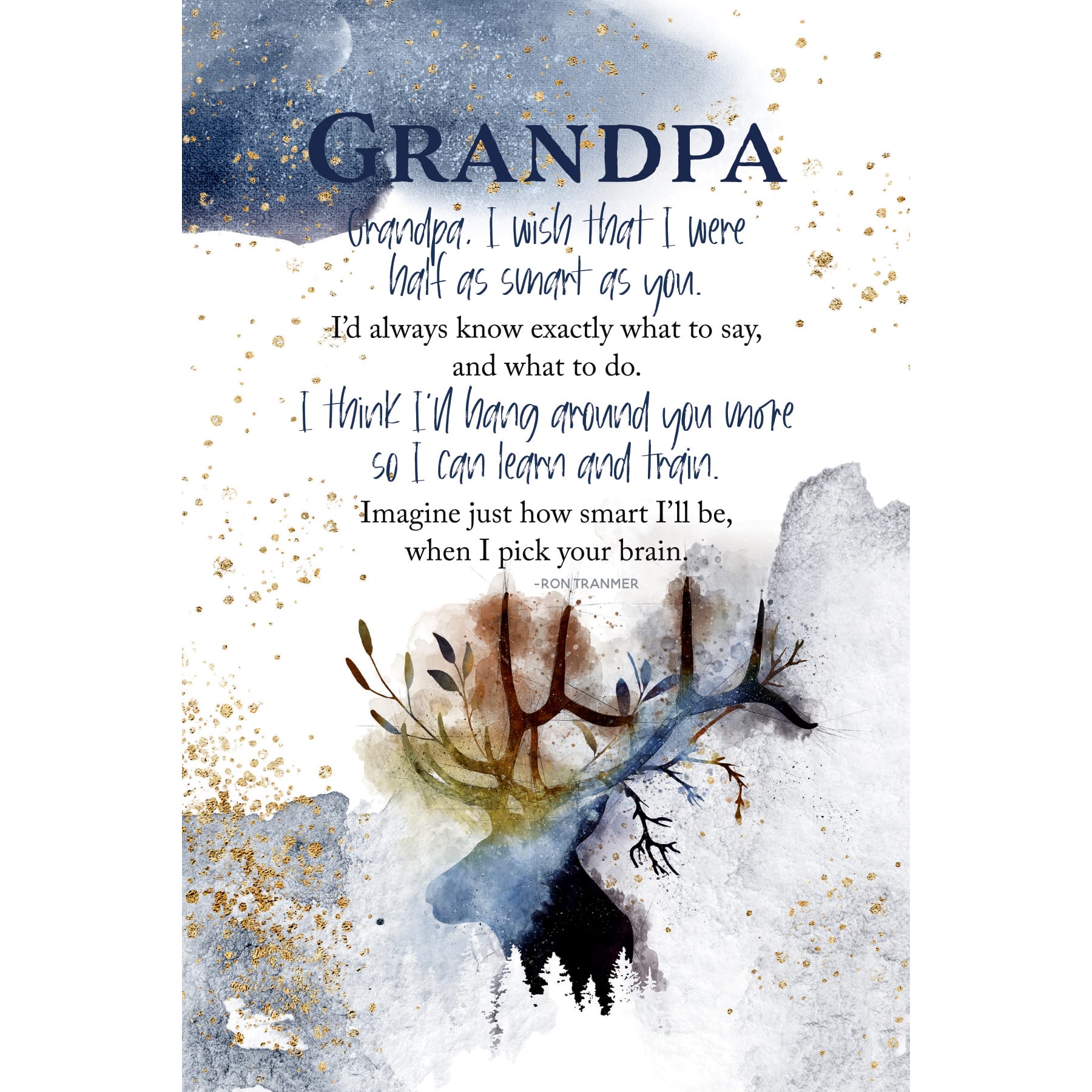 Grandpa I Wish Inspirational Wood Plaque