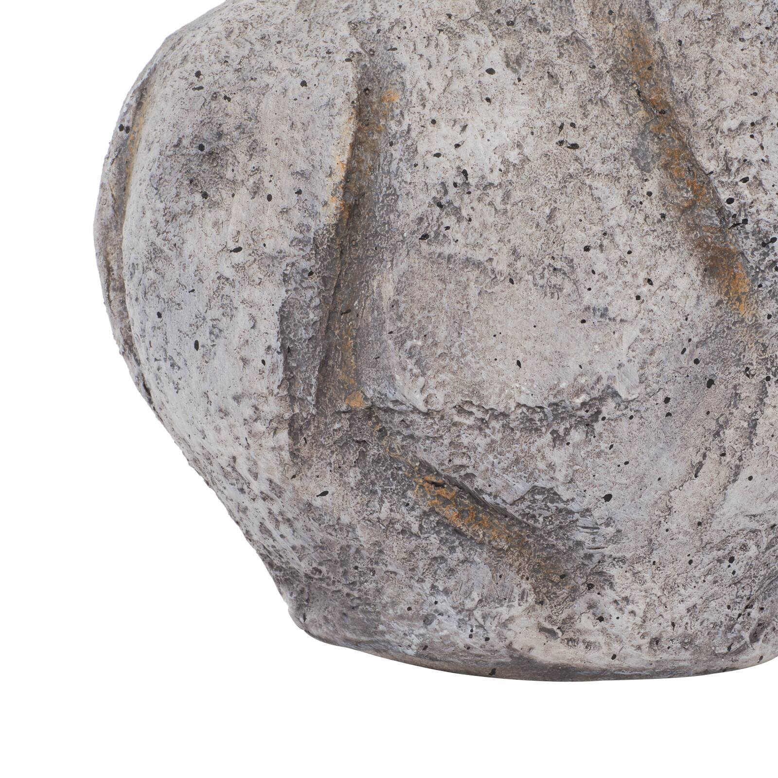 14" Gray Stone Country Cow Garden Sculpture
