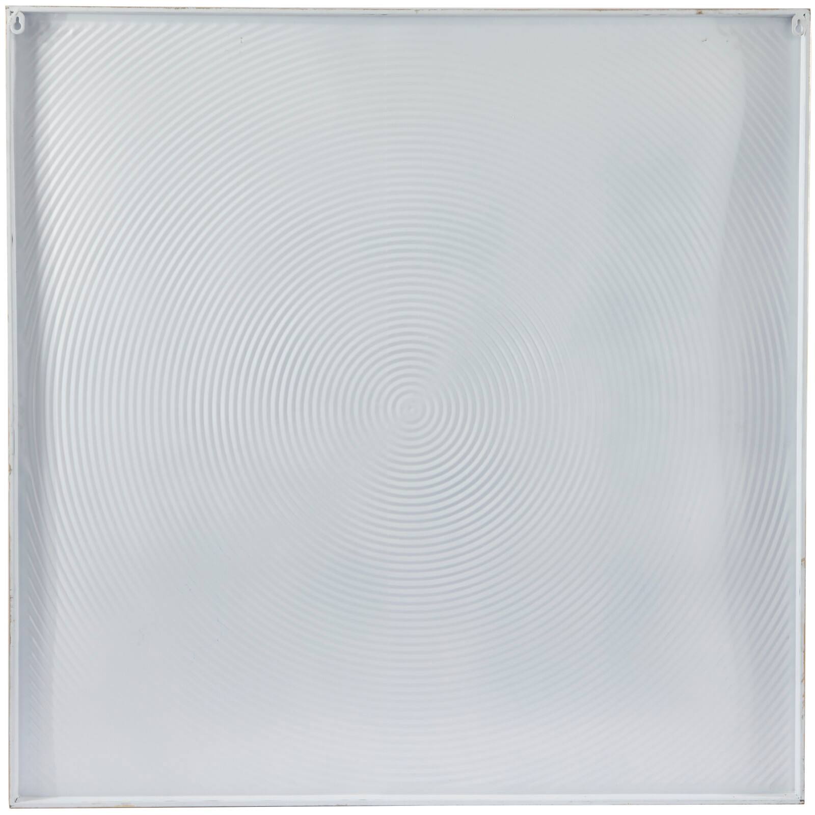 White Metal Spiral Starburst Framed Wall Art with Gold Frame 40" x 1" x 40"