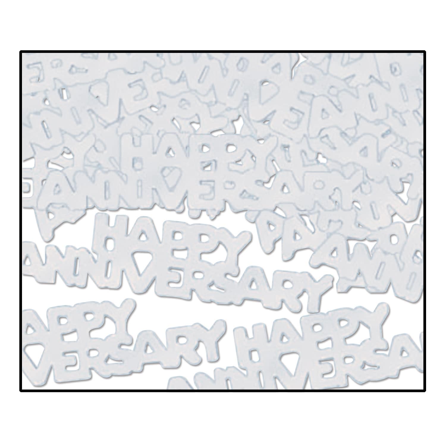 Beistle 1/2oz. Silver Happy Anniversary Fanci-Fetti Packs, 3ct.