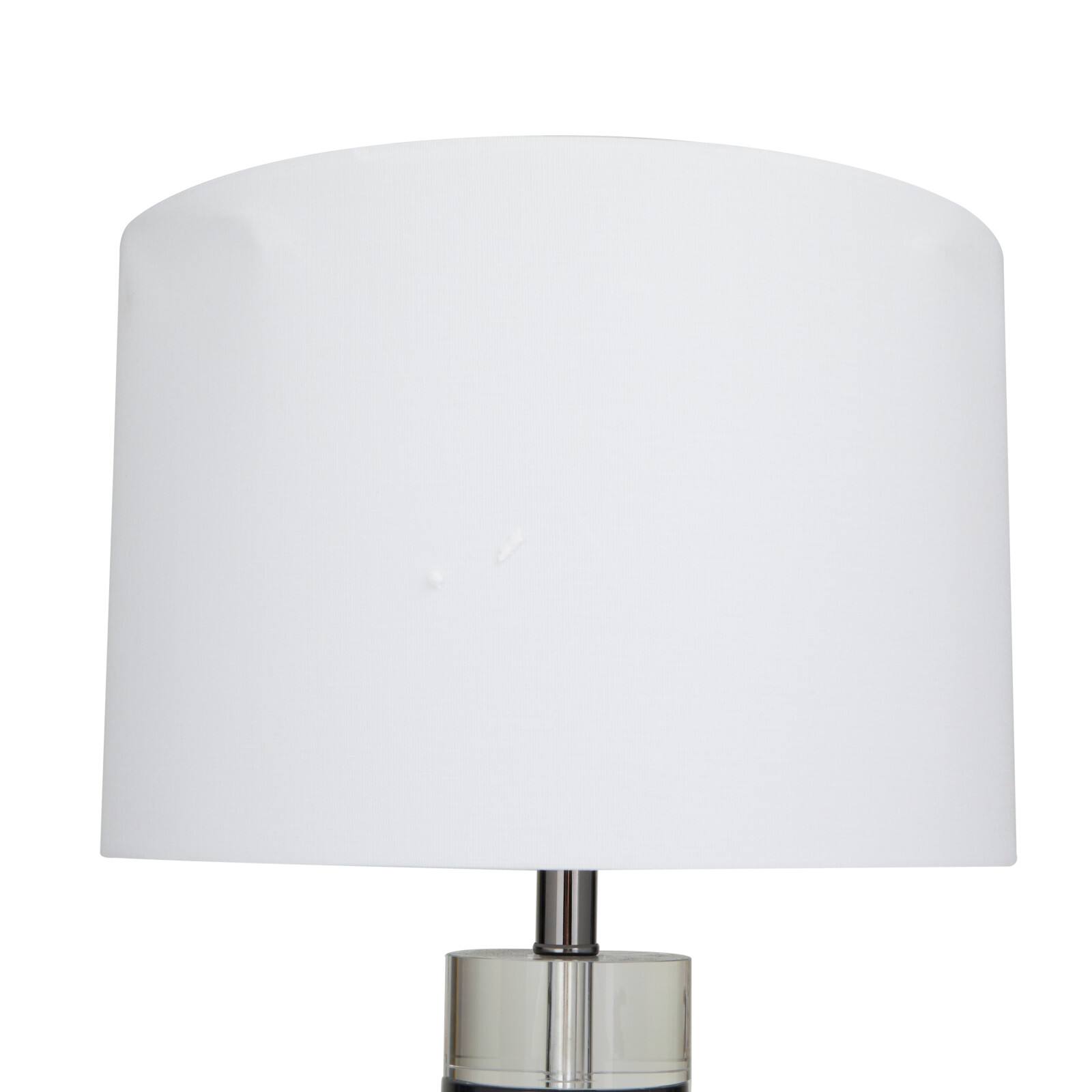 Black Marble Slender Stand Table Lamp with Drum Shade 15" x 15" x 29"
