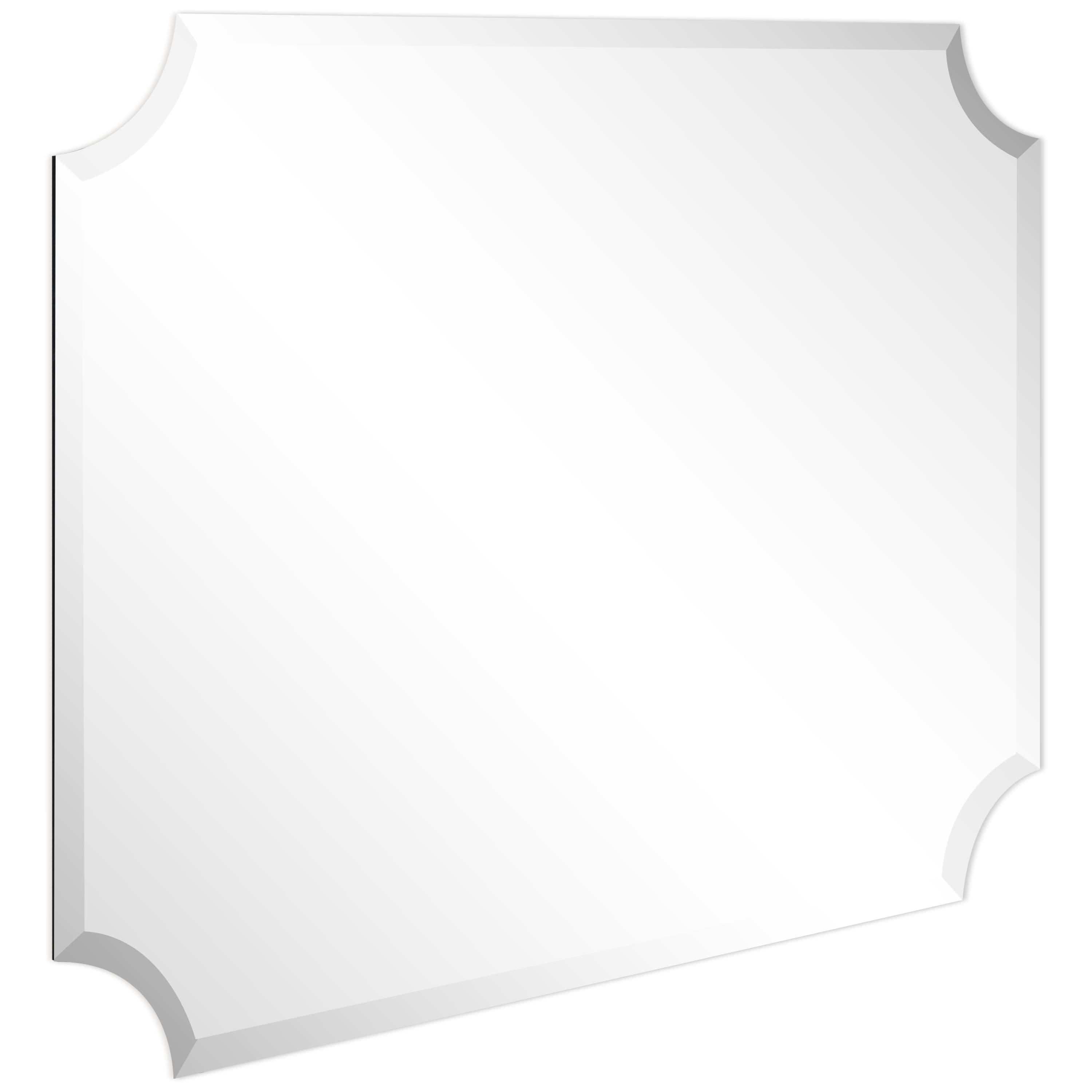 Empire Art Direct Scalloped & Beveled Frameless Wall Mirror