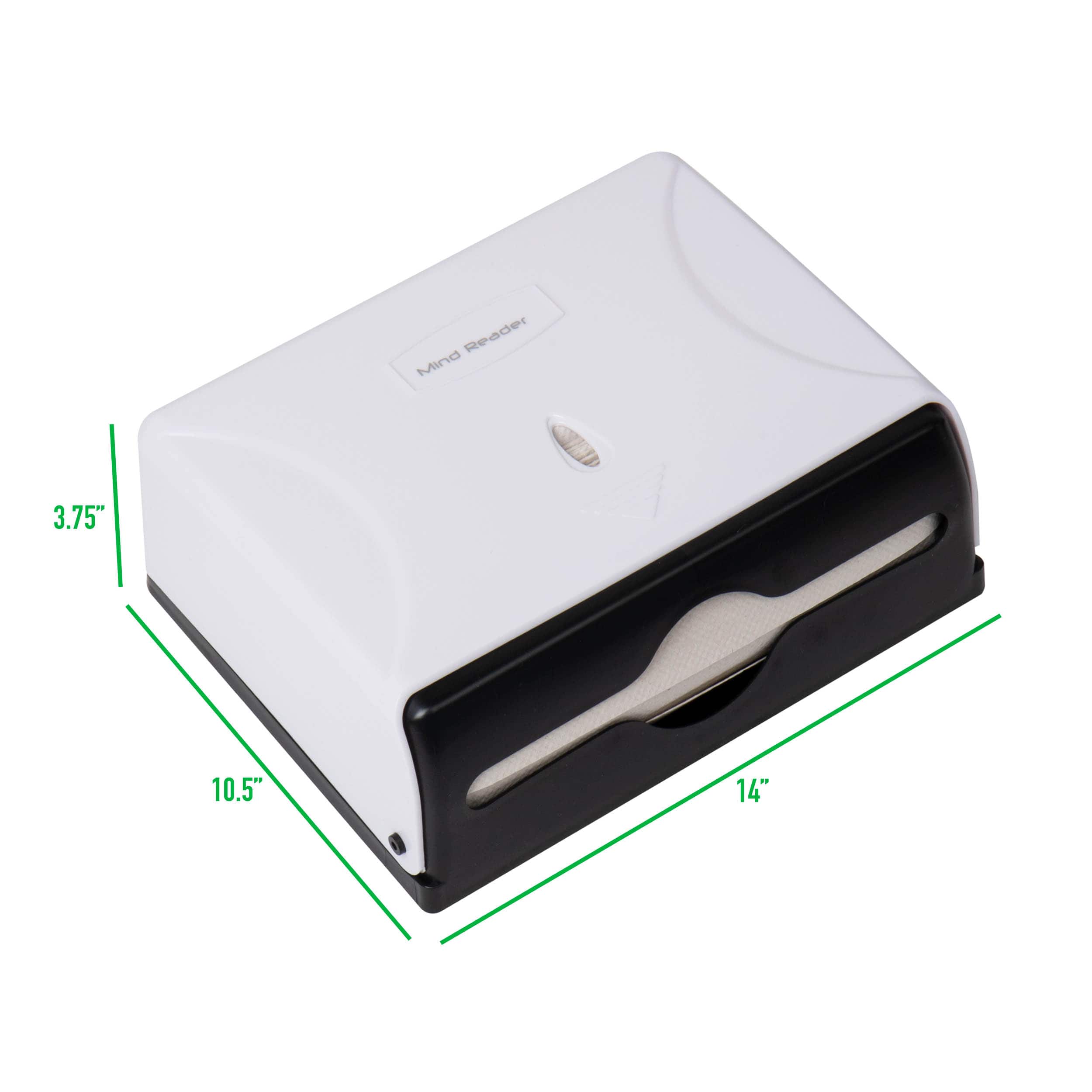 Mind Reader White Multi-Fold Paper Towel Dispenser