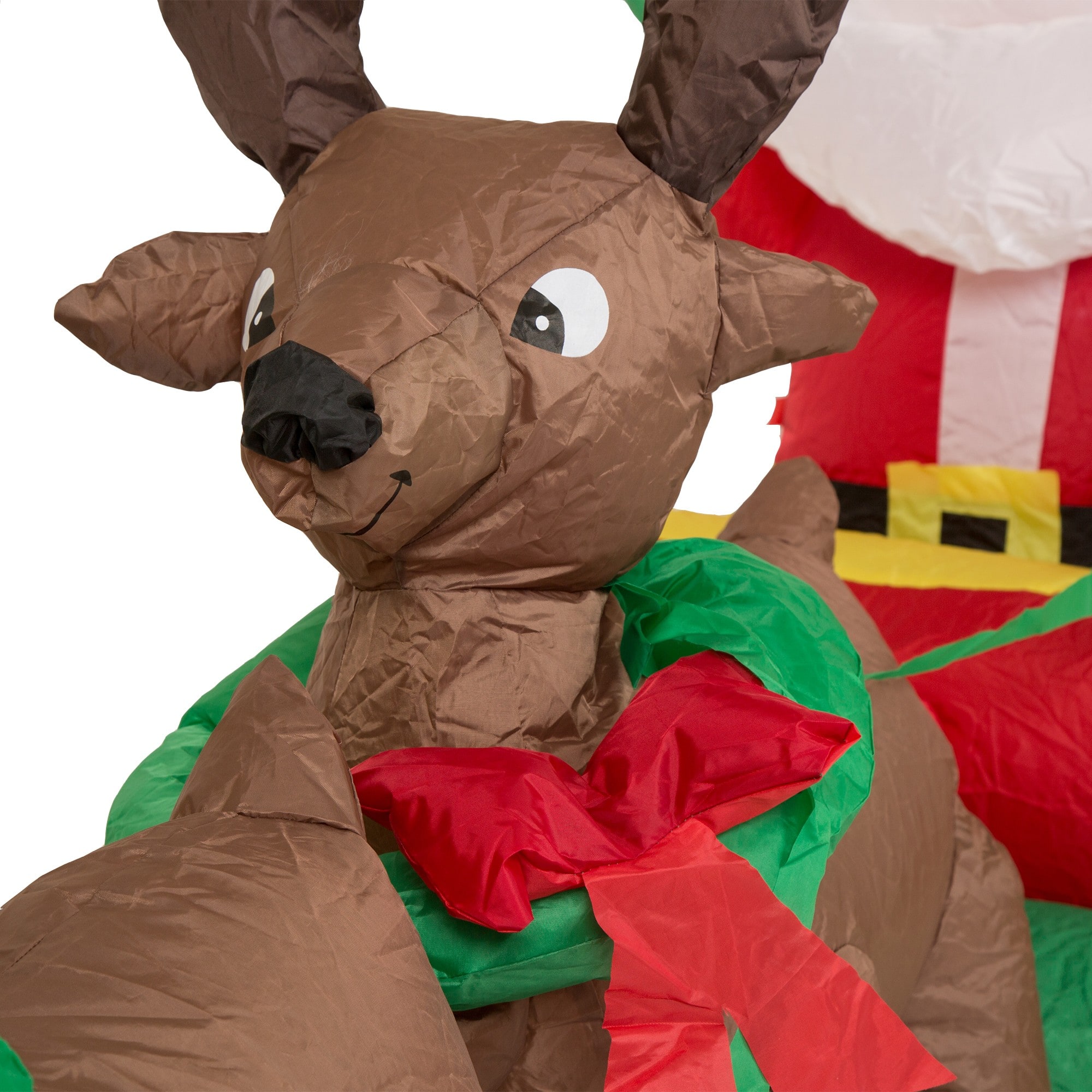 Glitzhome® 7ft. LED Inflatable Santa Sleigh