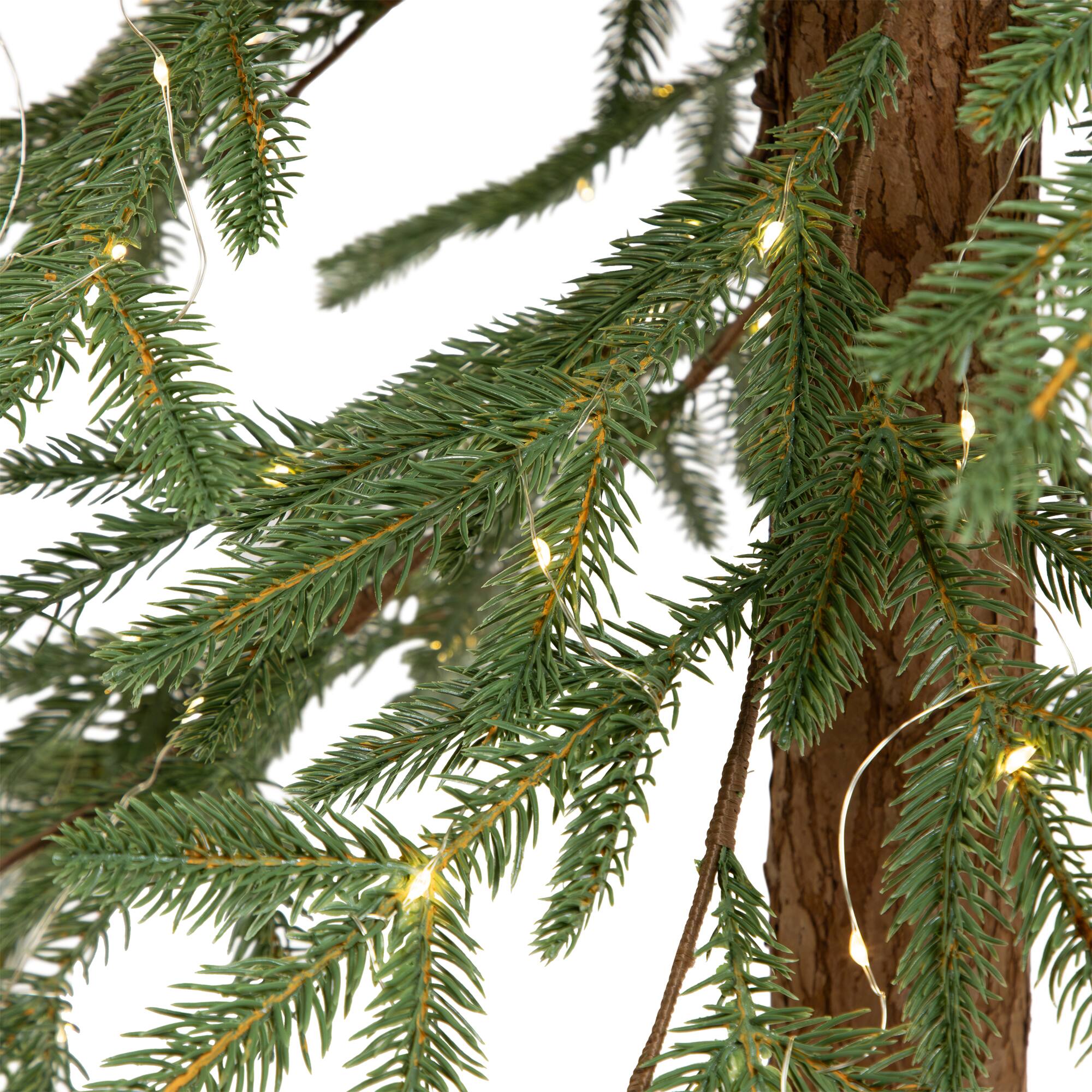 6ft. Pre-Lit Medium Alpine Artificial Christmas Tree, Clear LED Lights
