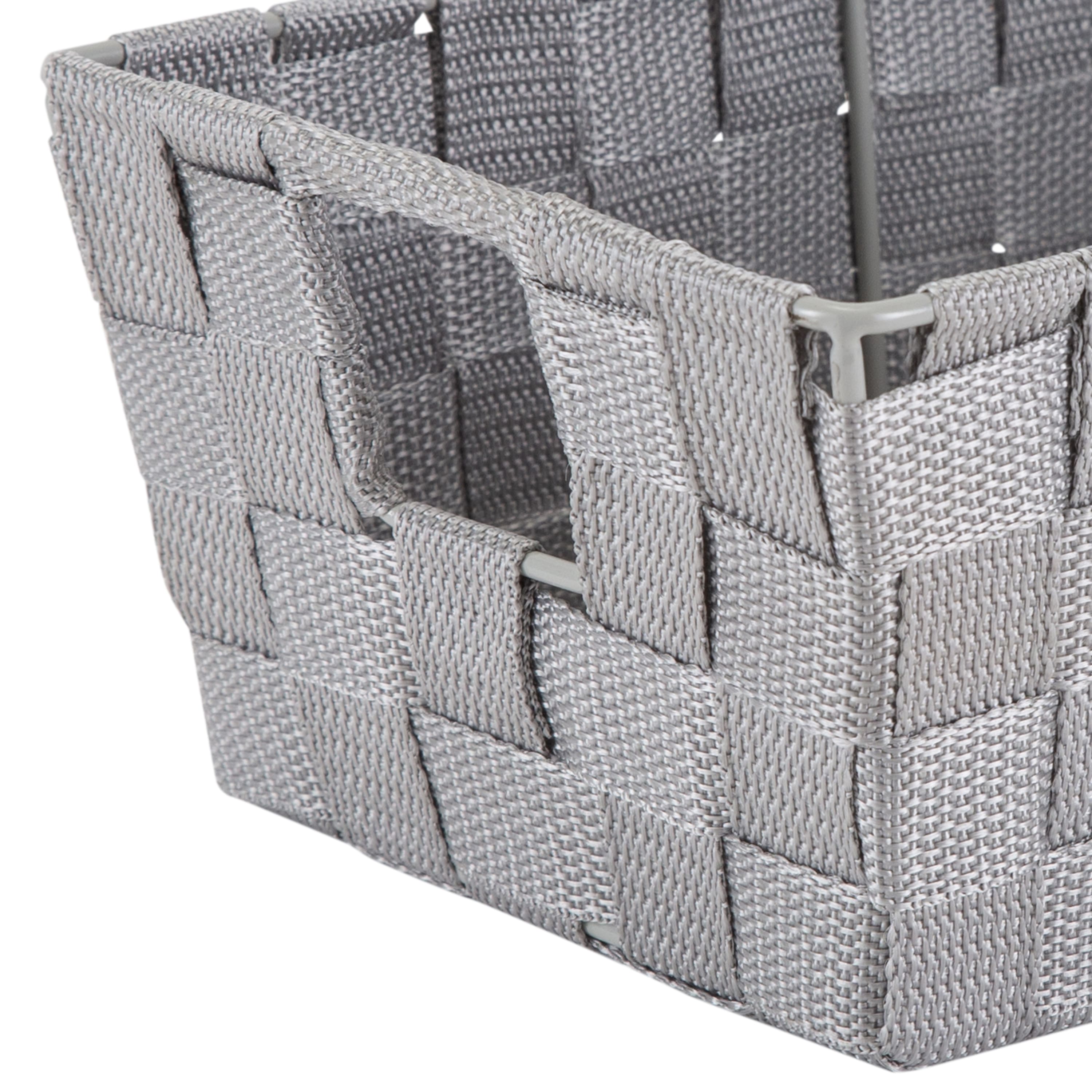 Simplify Small Grey Woven Storage Shelf Baskets, 2ct.