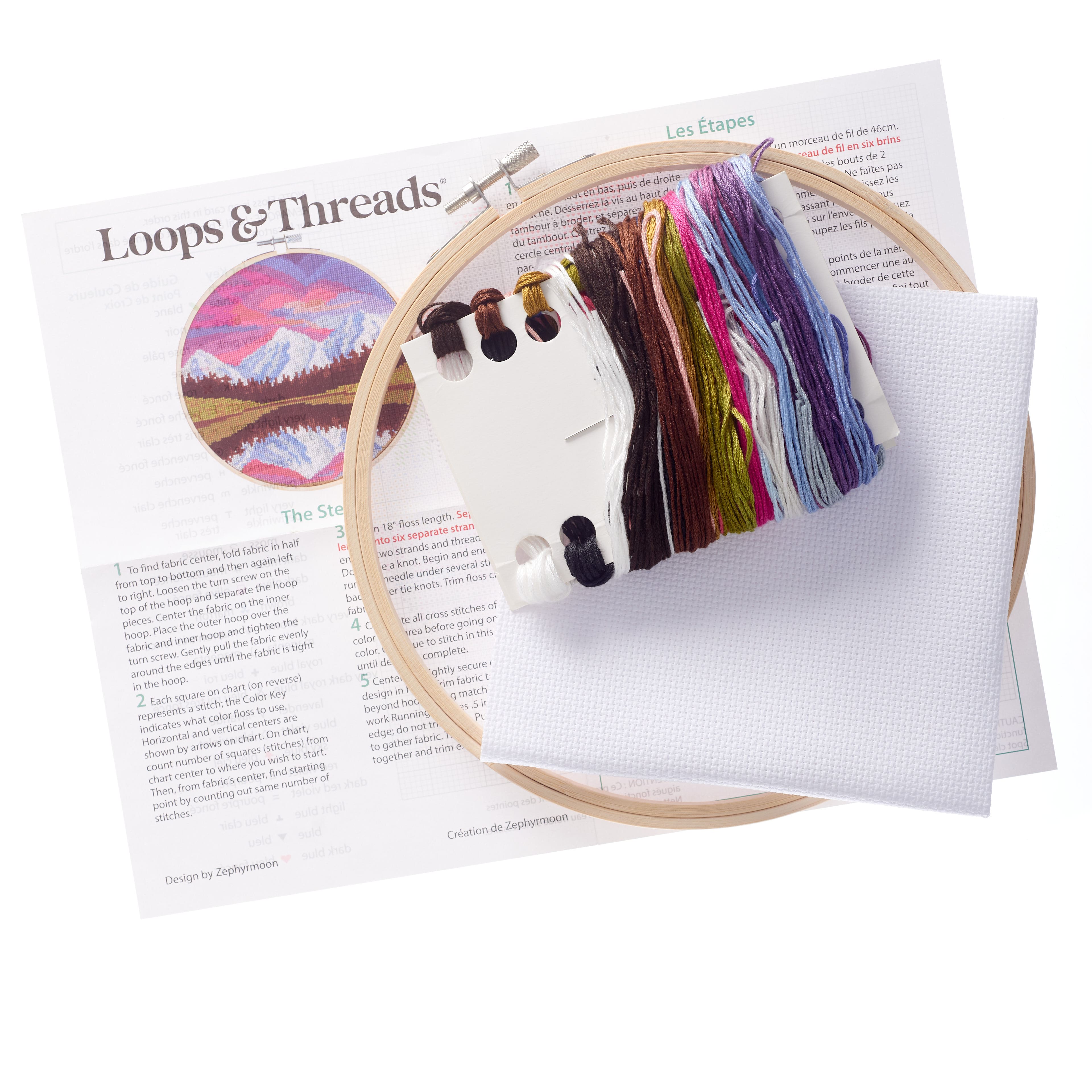 8" Colored Sky Cross Stitch Kit by Loops & Threads®