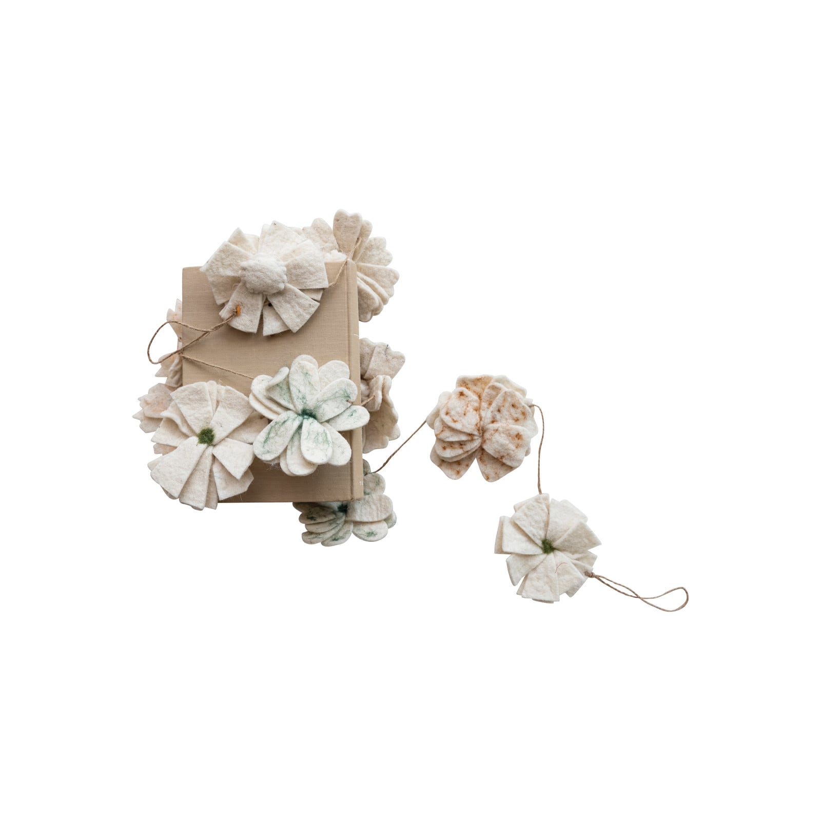 Hello Honey® 6ft. Marbled Multicolor Handmade Wool Felt Flower Garland