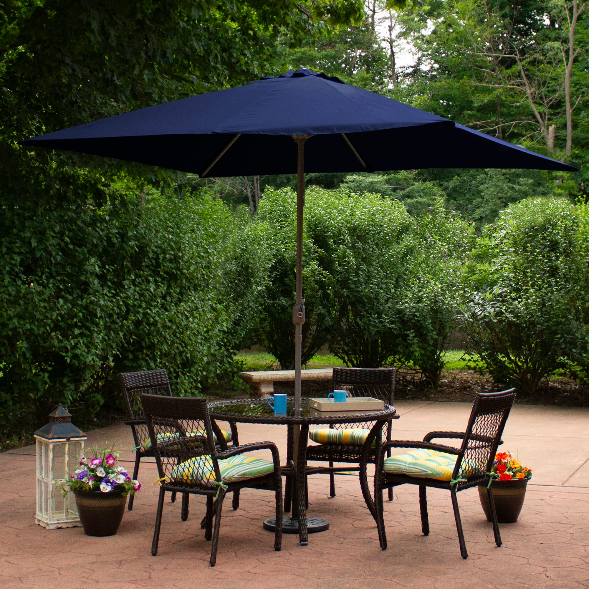 10ft. x 6.5ft. Outdoor Patio Market Umbrella with Hand Crank