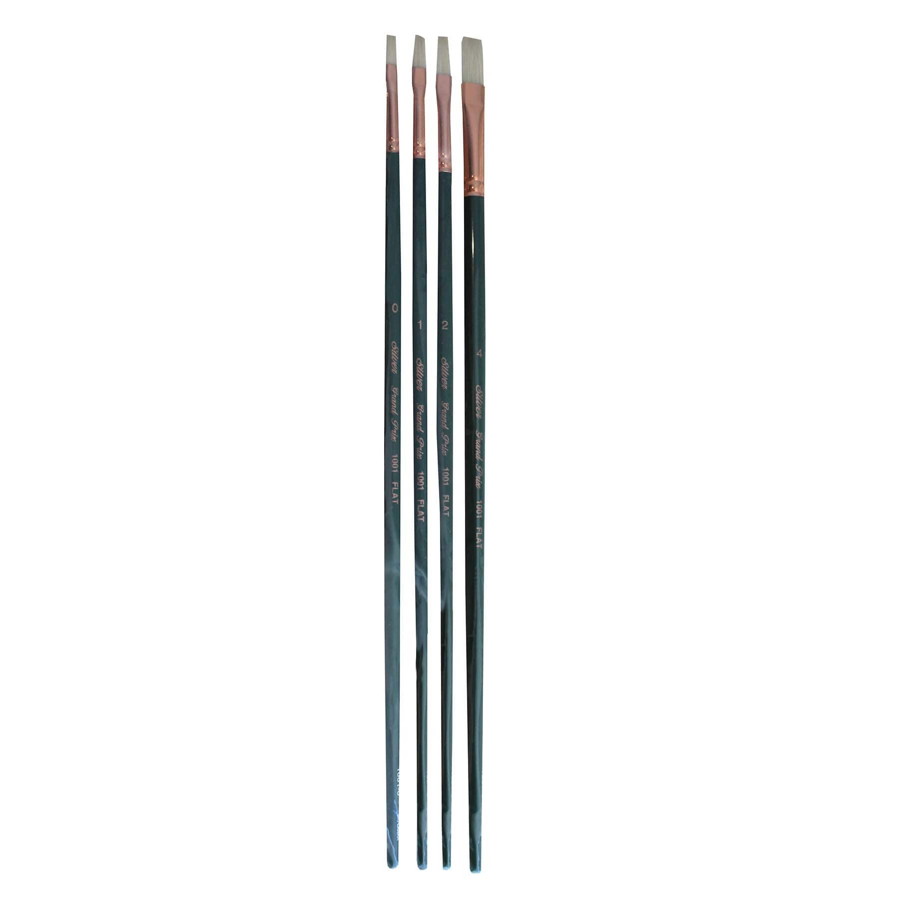 Silver Brush Limited Grand Prix® 4 Piece Small Flats Brush set