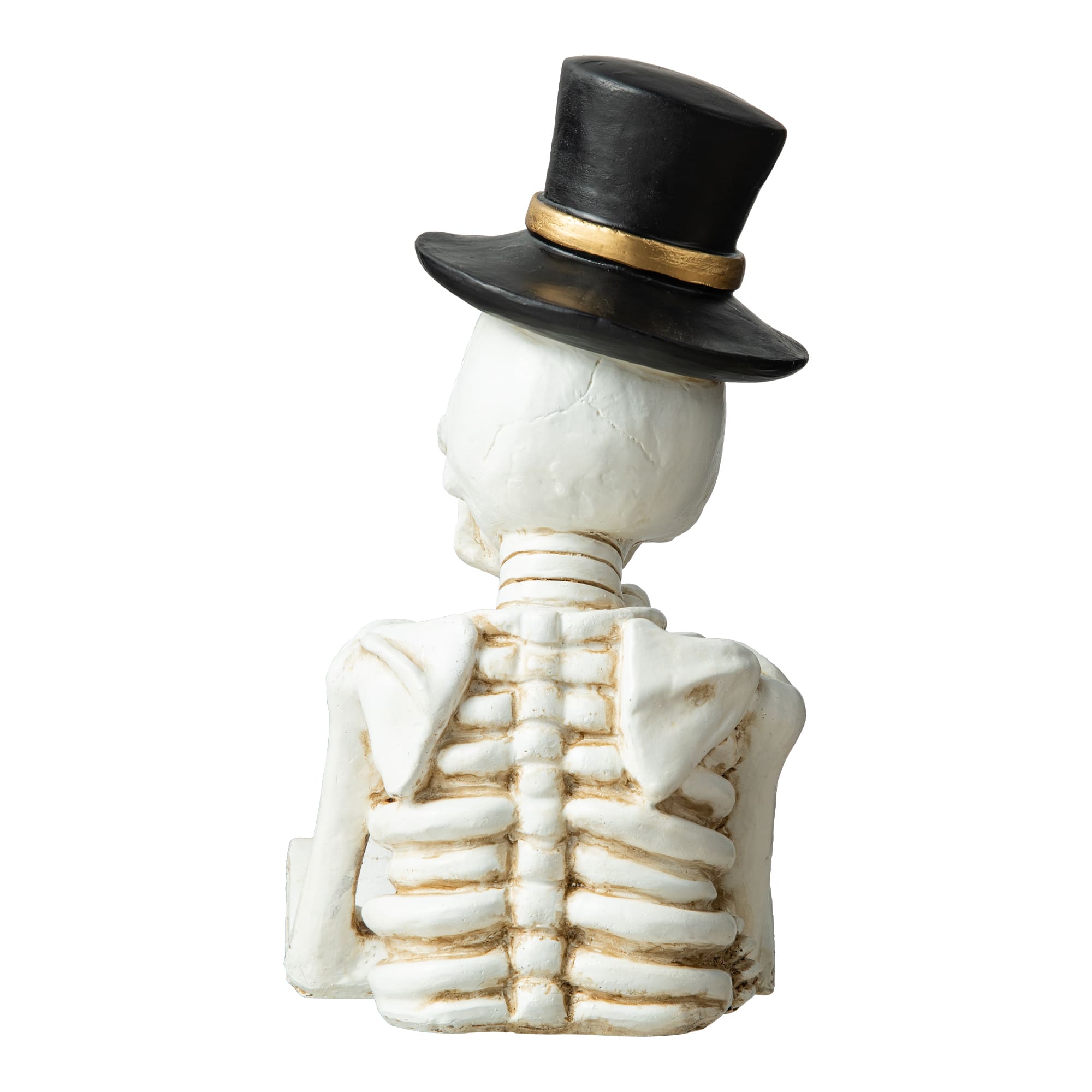 Glitzhome® 10" Lighted Halloween Resin Skull Reading Book Table Décor