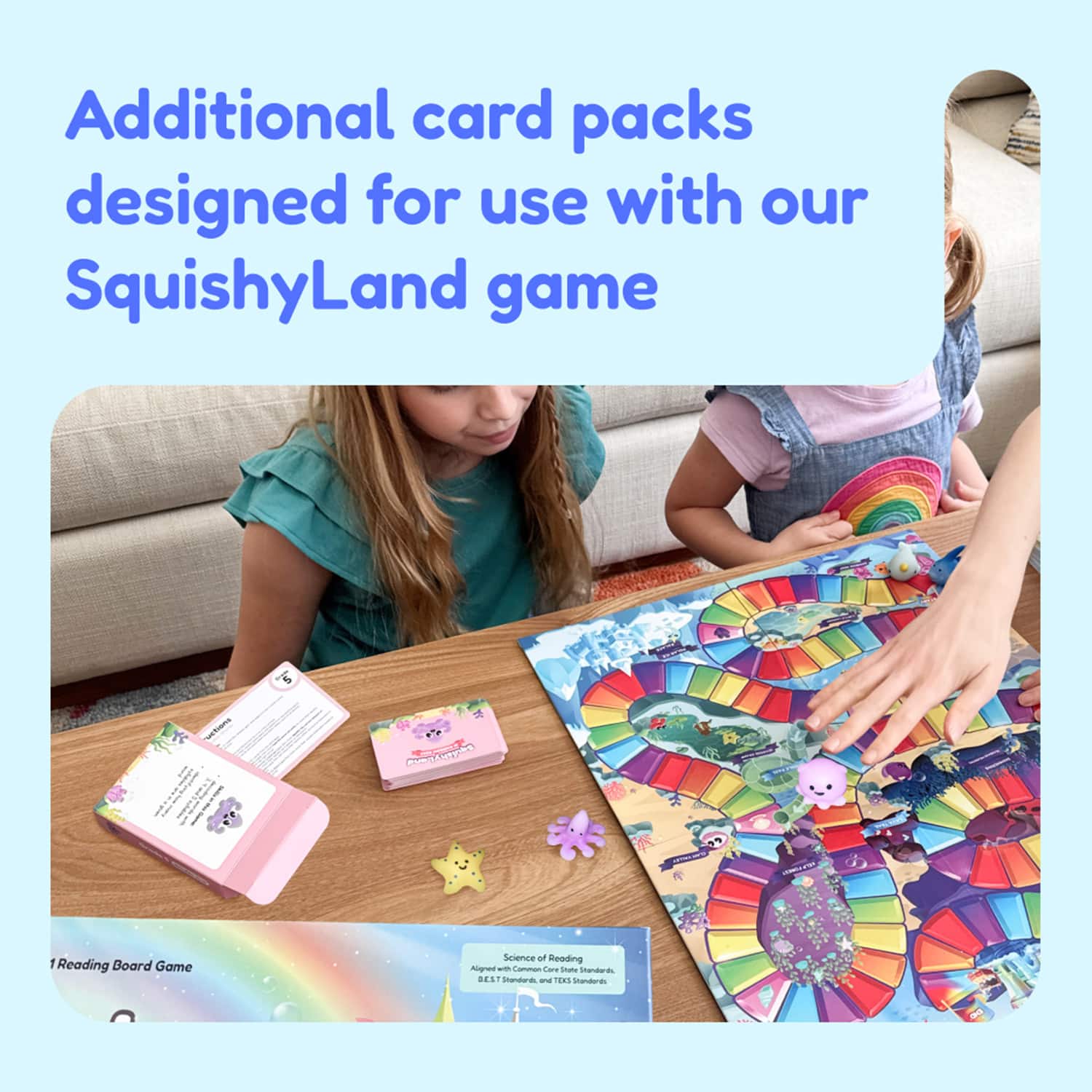 The Fidget Game Grade 3-5 Squishyland Expansion Cards Board Game Set