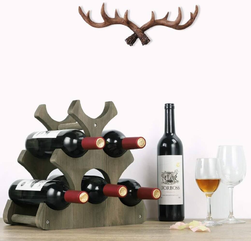 NEX™ 16" Countertop 6-Bottle Wood Wine Rack