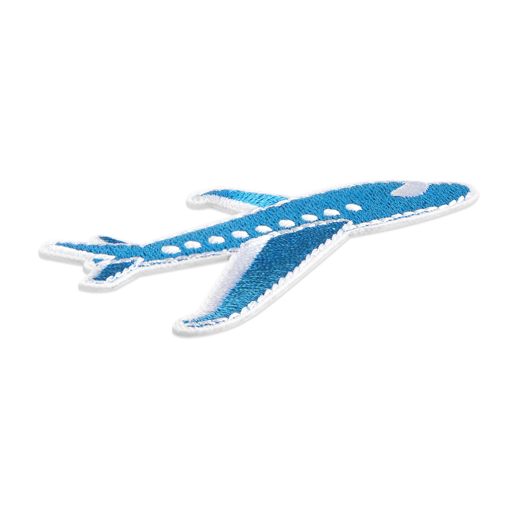 Iron-On & Adhesive Blue Airplane Patch by Make Market®