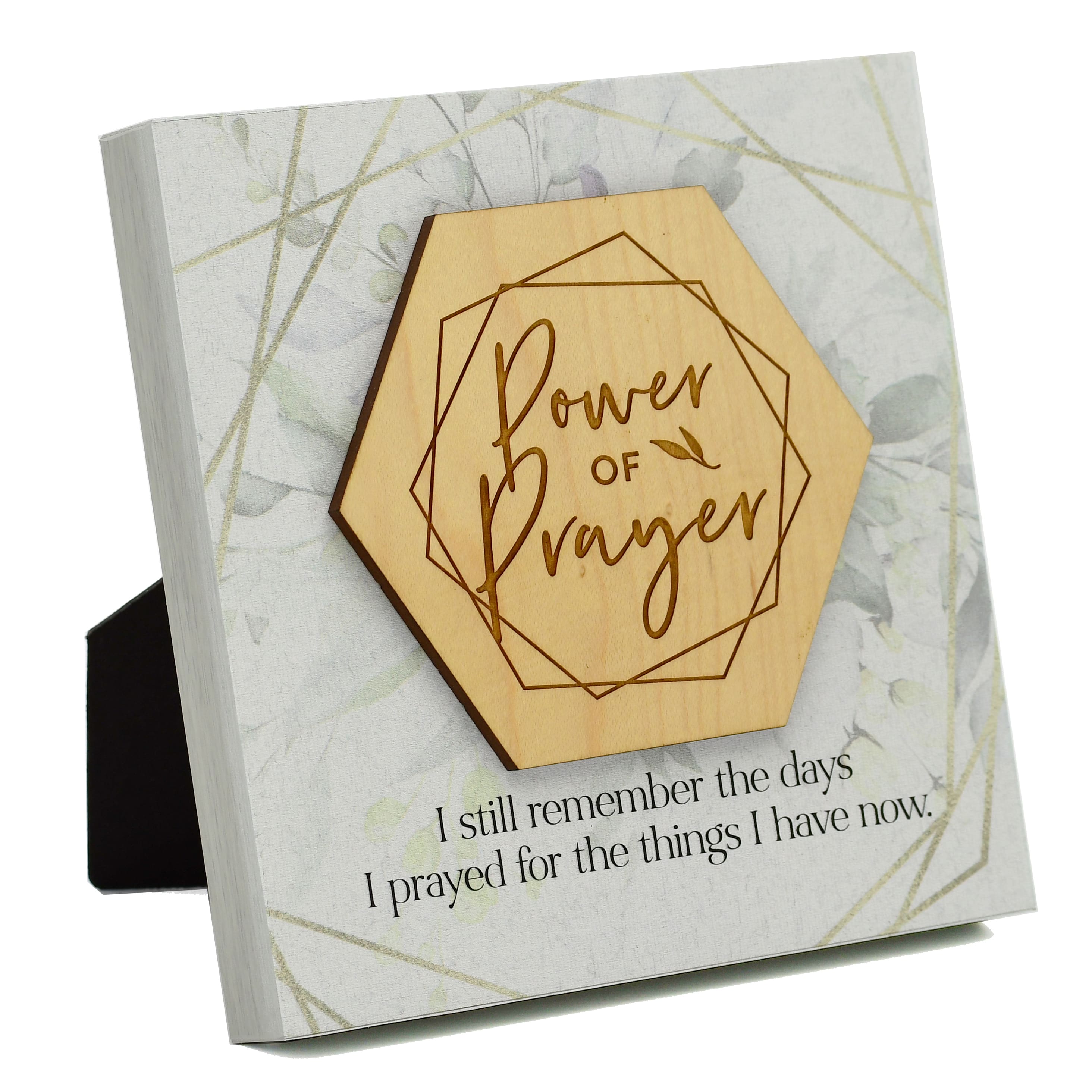 Power of Prayer Meadow Wood Plaque