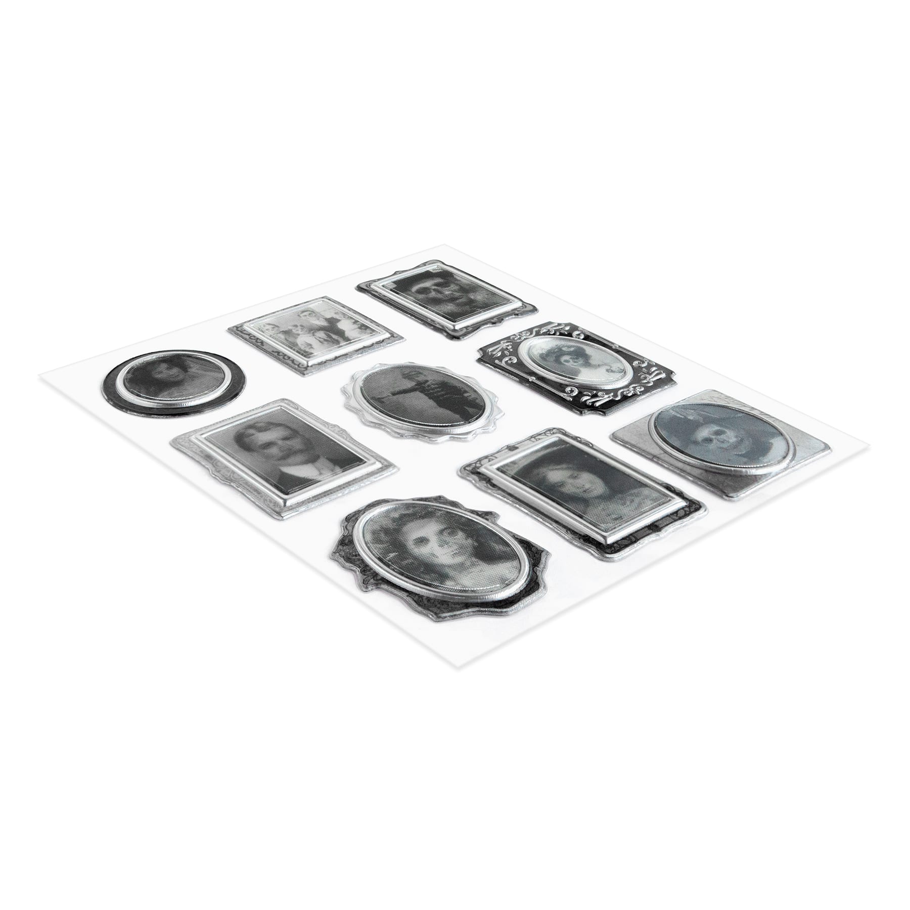 Black & White Spooky Portraits Lenticular Dimensional Stickers by Recollections™