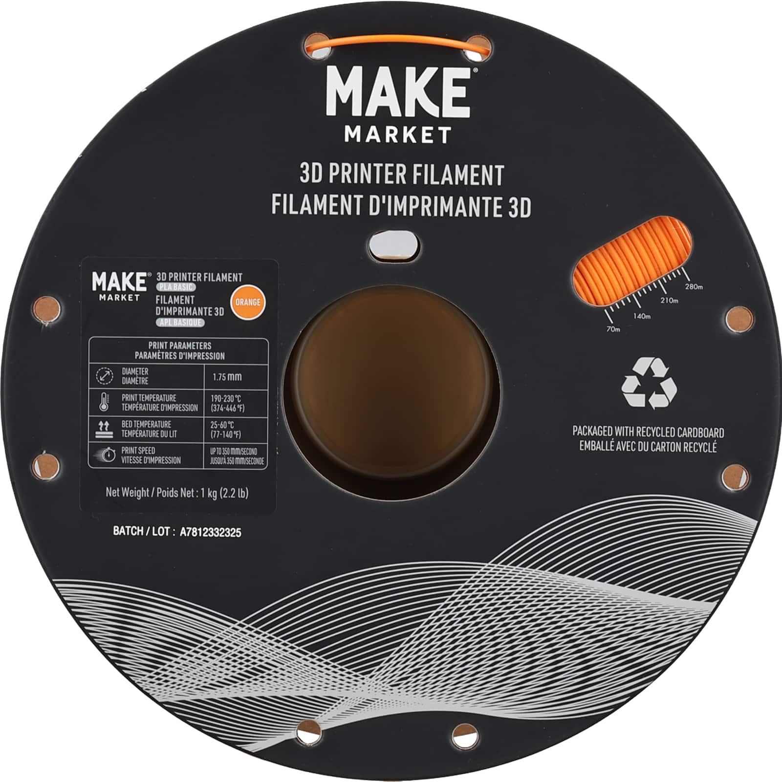 1.75mm Basic PLA 3D Printer Filament