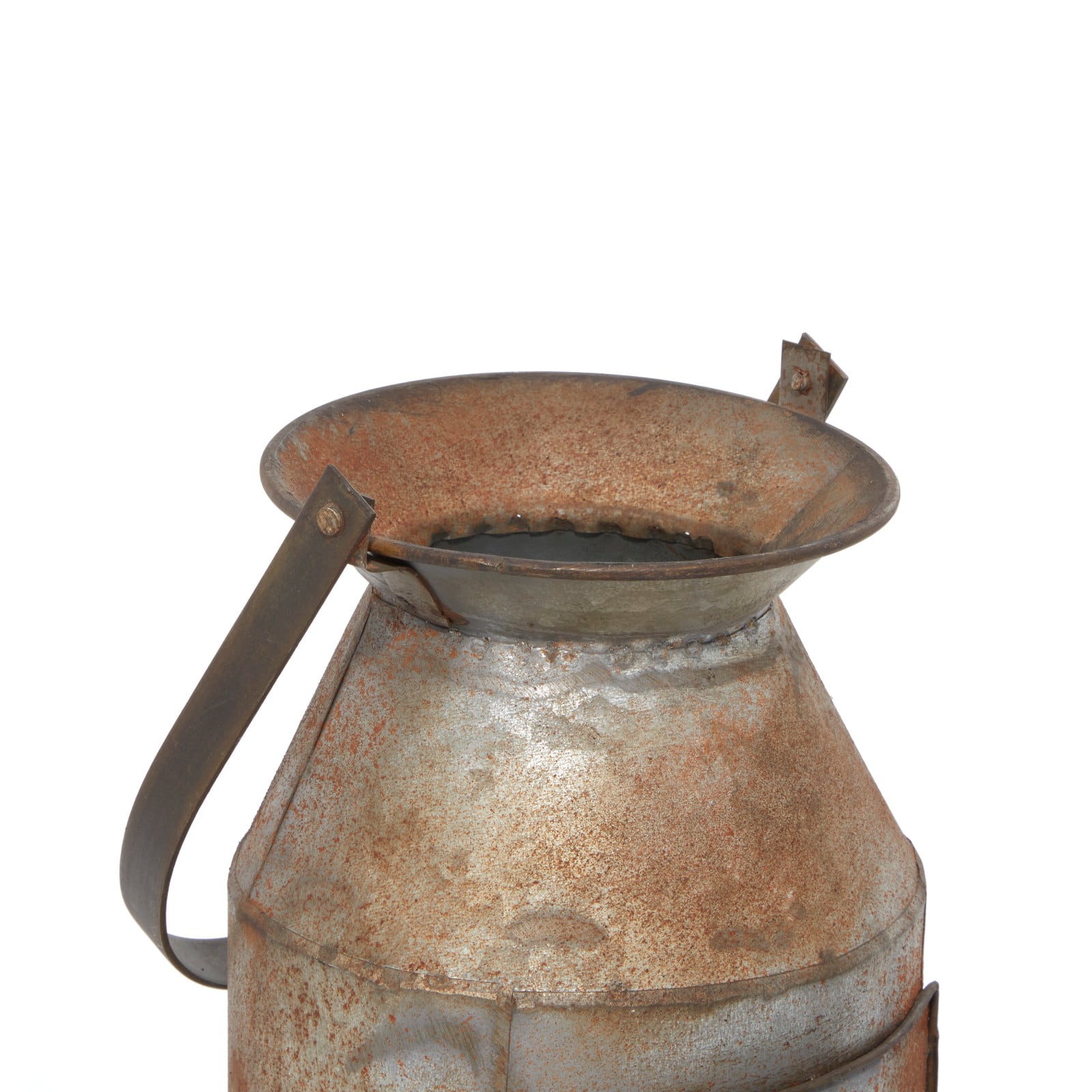19" Gray Iron Rustic Candle Holder Lantern
