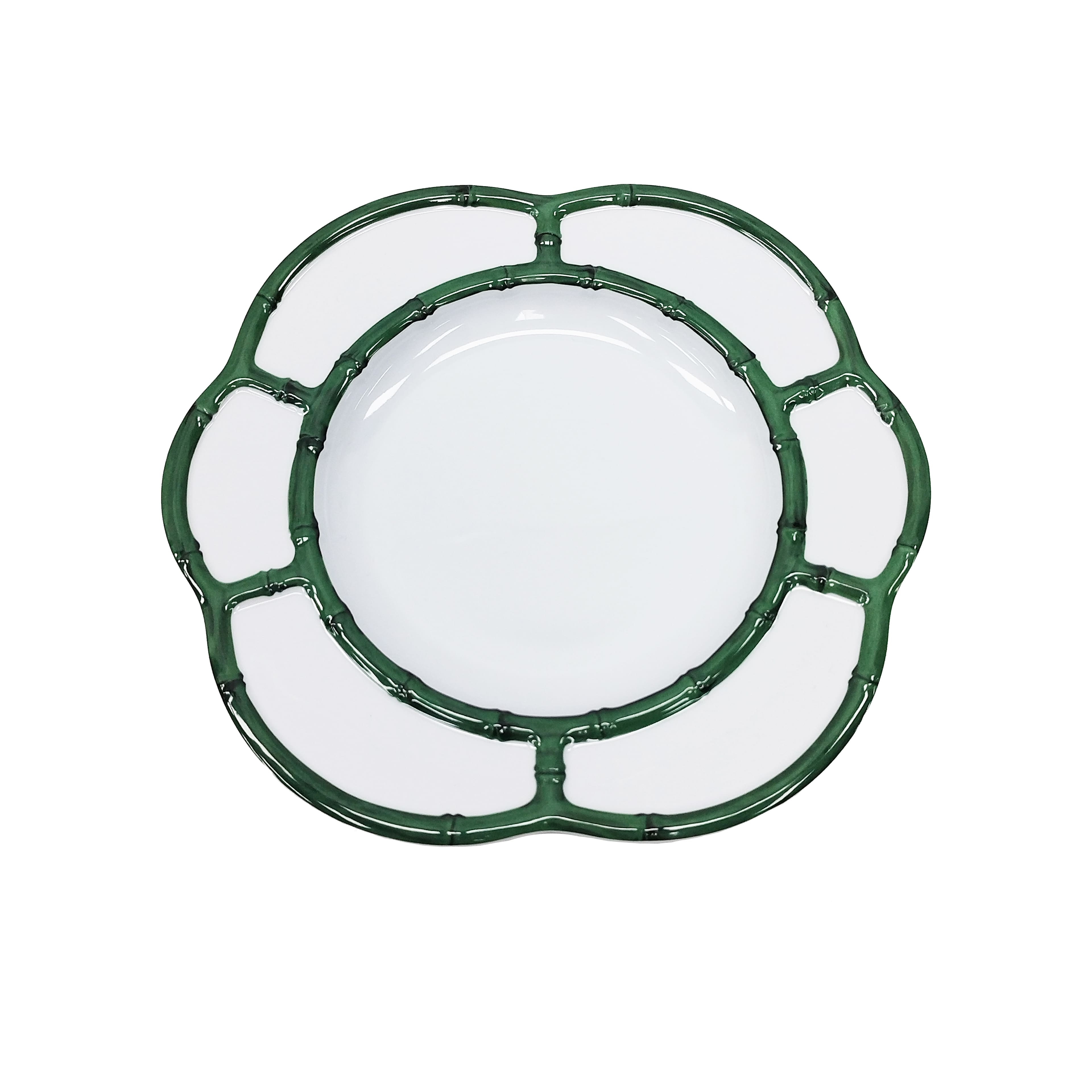 9" Green & White Melamine Dinner Plates, 4ct. by Celebrate It™