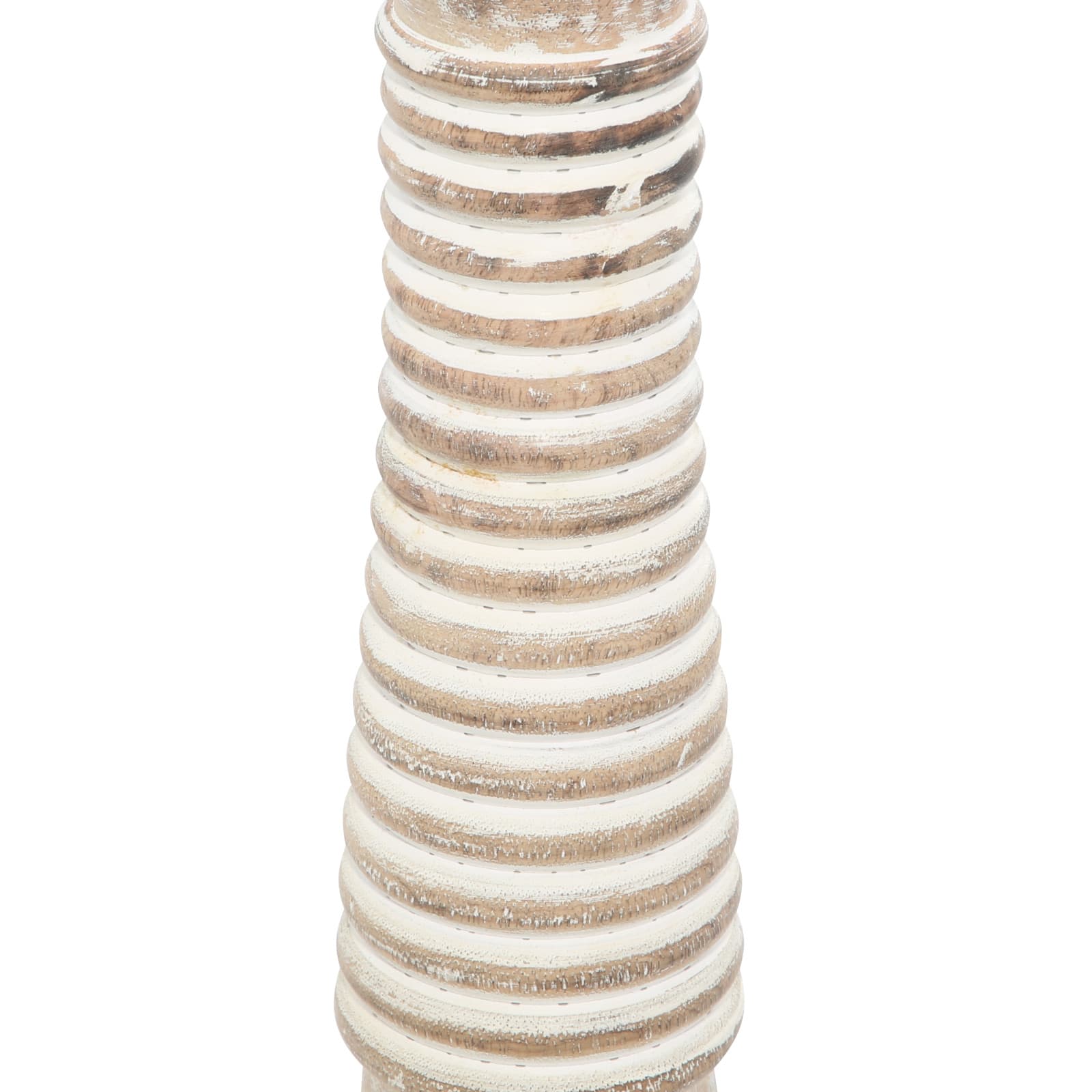 Brown Mango Wood Traditional Candle Holder Set