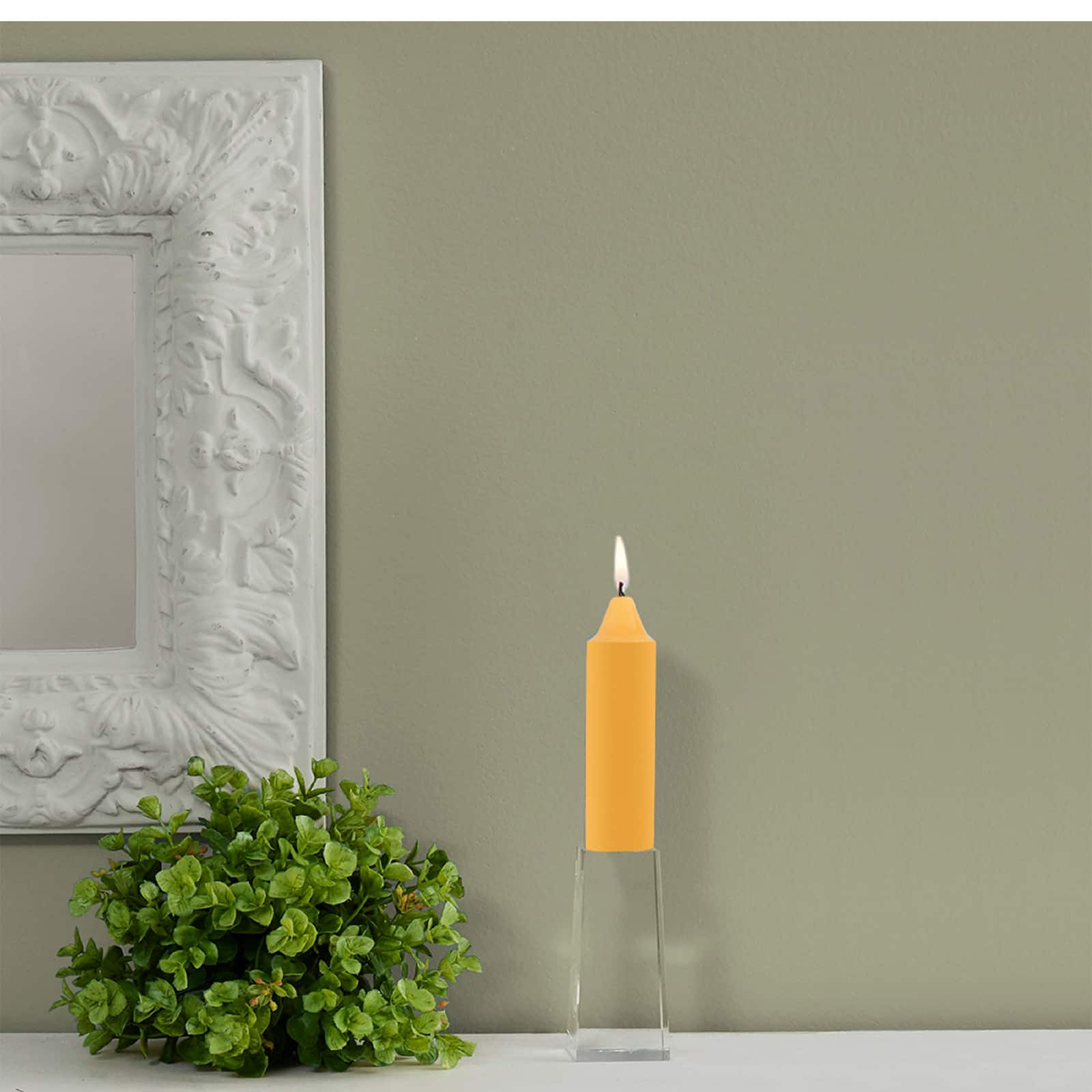 Root Candles 5" Unscented Smooth Collenette Taper Candles