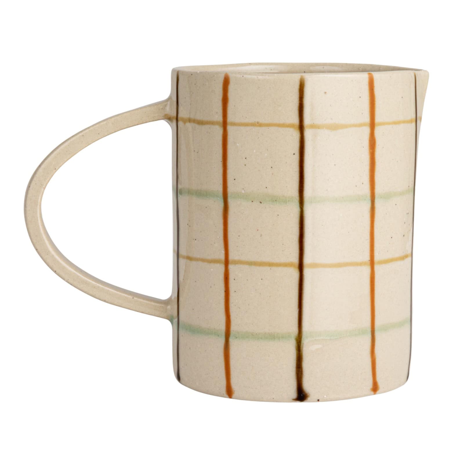 Hello Honey® 32oz. Multicolor Stoneware Pitcher with Checkered Pattern