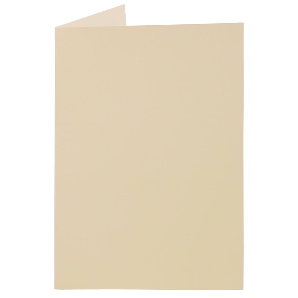 JAM Paper 3.5" x 4.875" Strathmore Ivory Wove Blank Foldover Cards