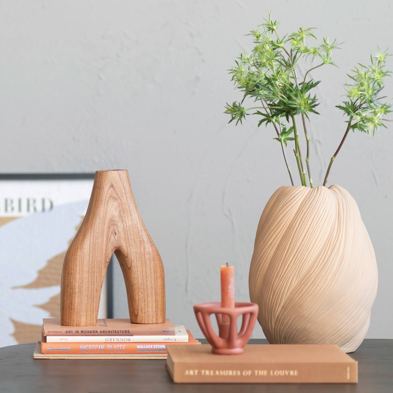 Hello Honey® 12" Natural Decorative Arched Wood Vase