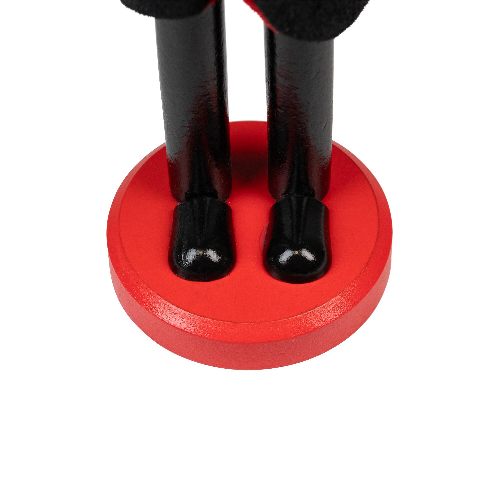14" Black & Red Wooden Vampire Halloween Nutcracker