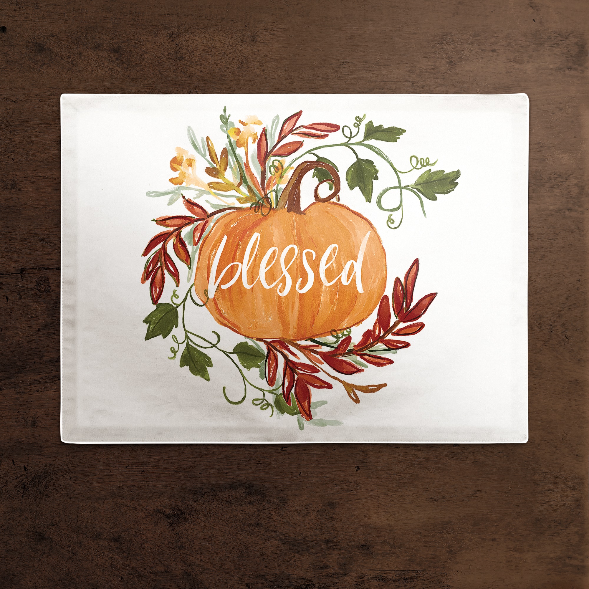 Blessed Pumpkin Vine Poly Twill Placemat
