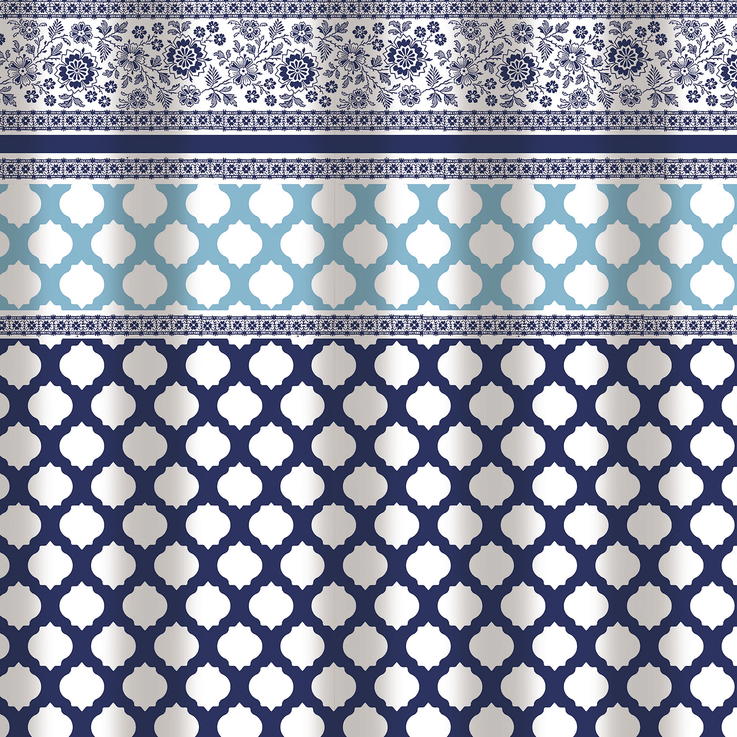 Bath Bliss Lattice Design Shower Curtain