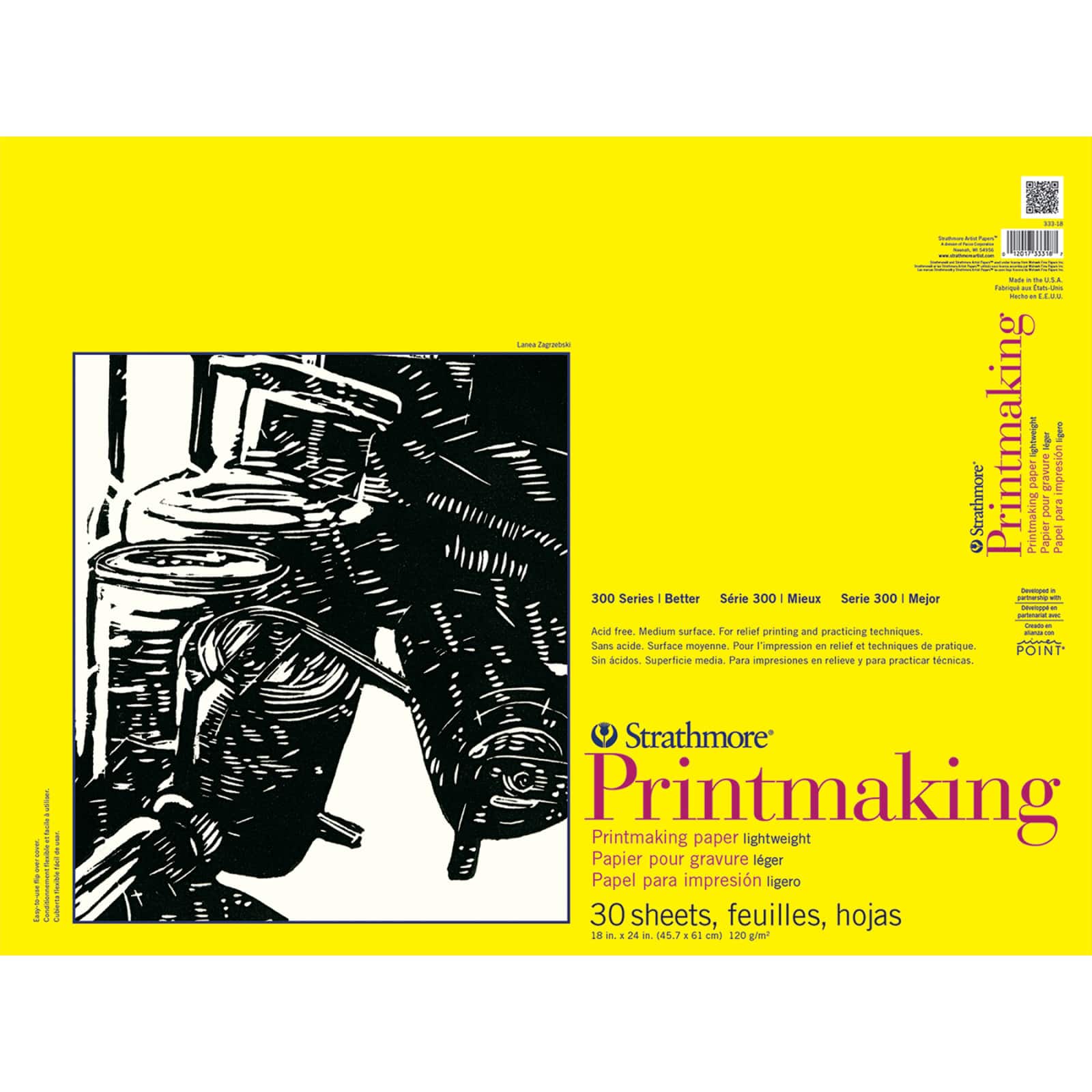 Strathmore® 300 Series Printmaking Lightweight Paper Pad