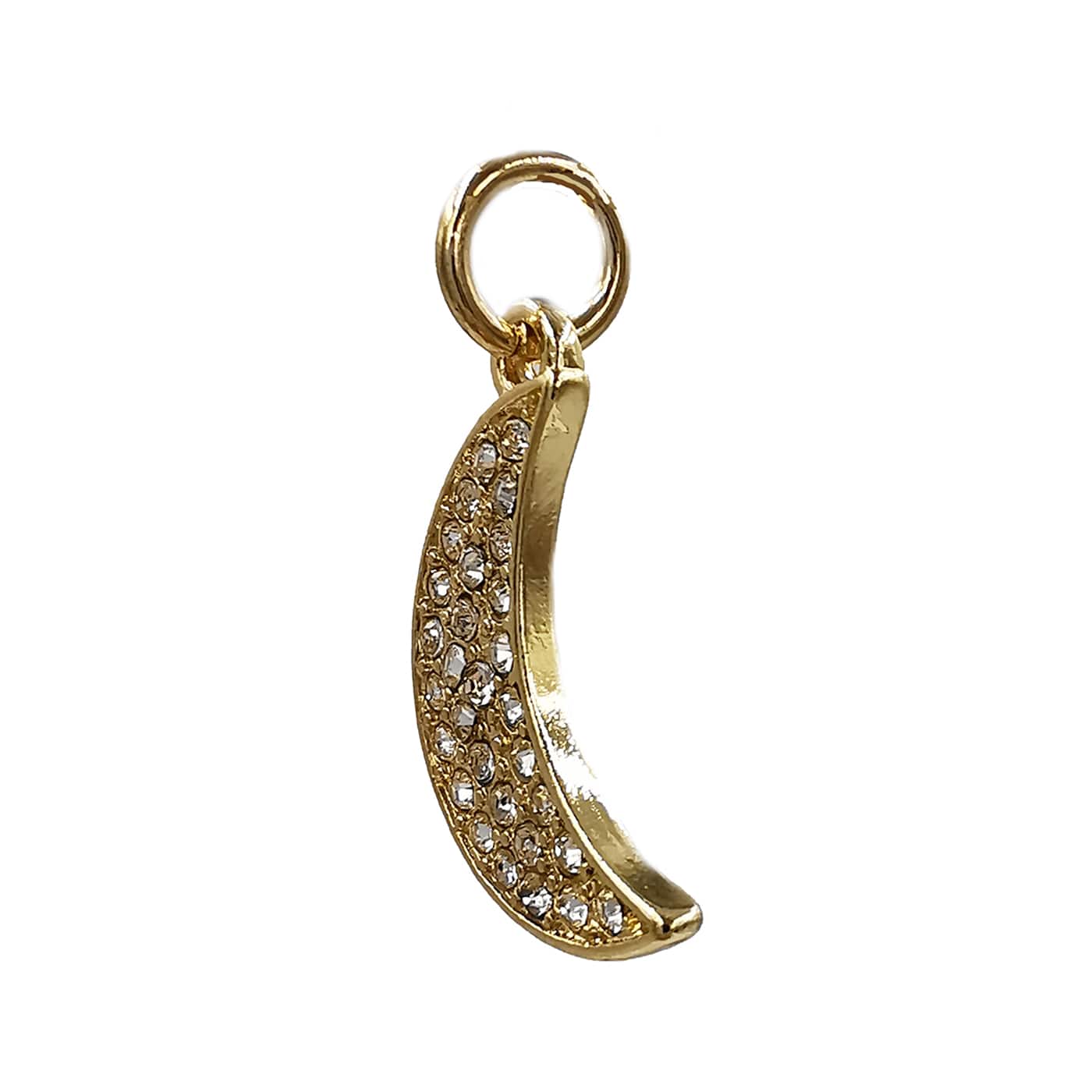 14K Gold-Plated Pavé Moon Charm by Bead Landing™