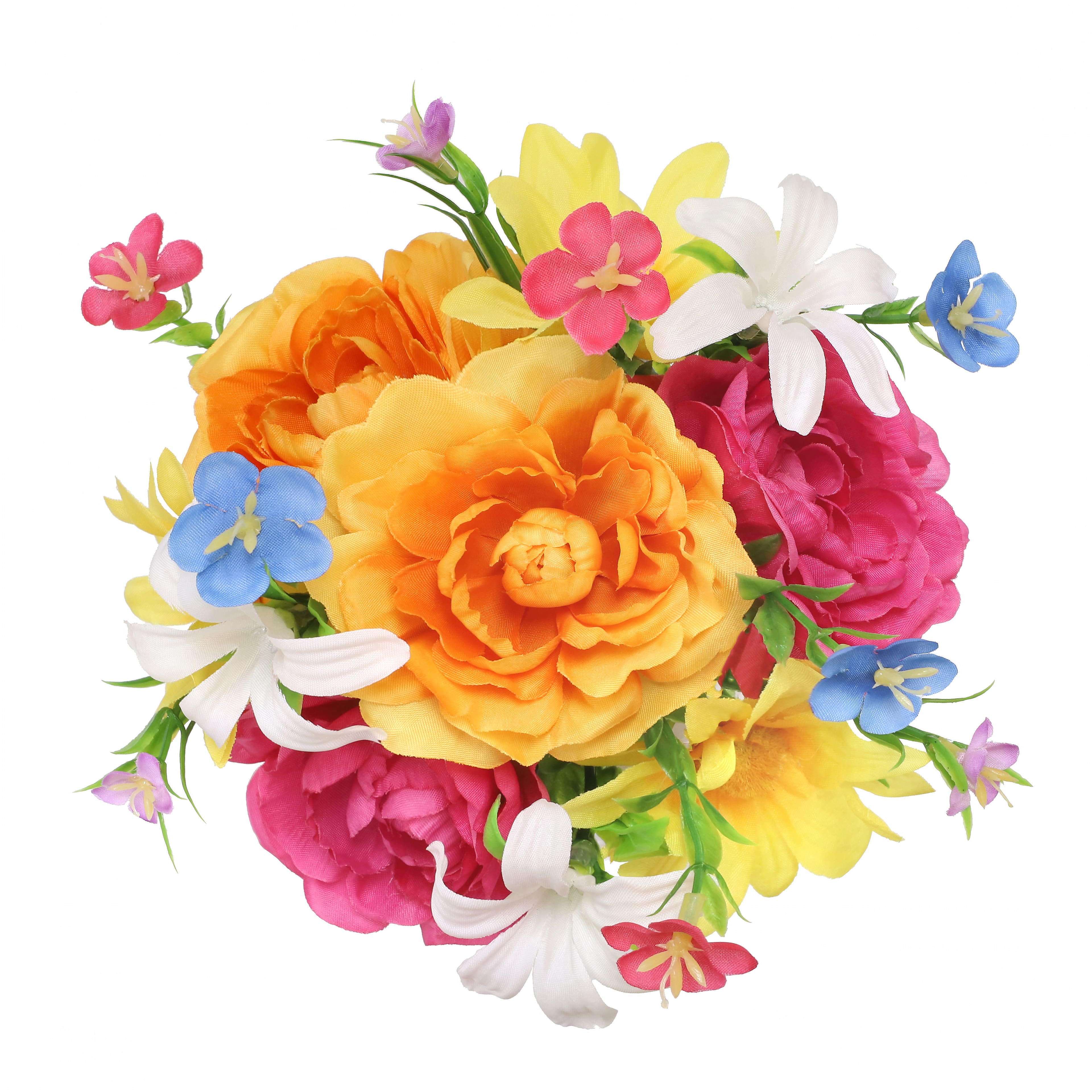 6.5" Premade Orange & Yellow Wildflower & Ranunculus in Ceramic Pot by Ashland®