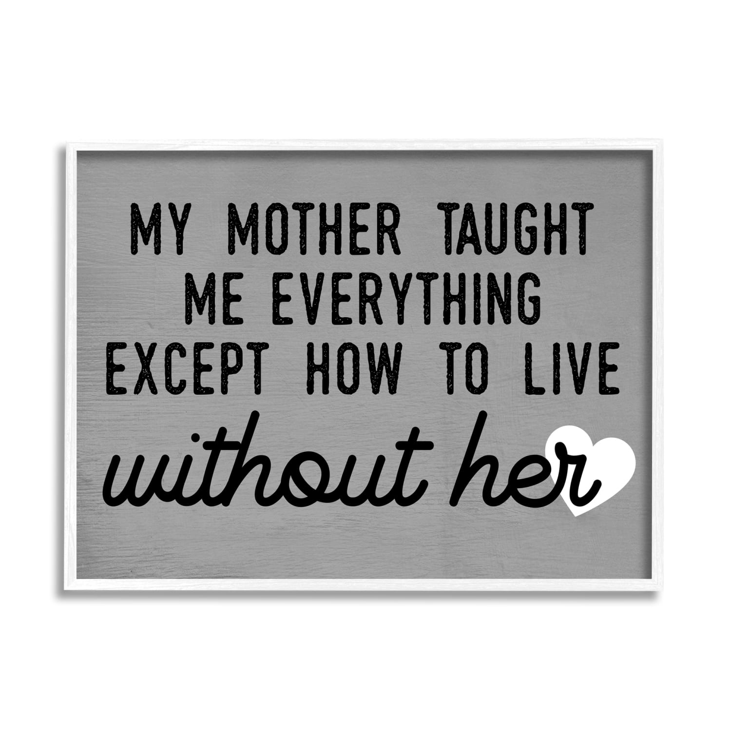 Stupell Industries My Mother Taught Everything Phrase Family Grievance Framed Giclee Art