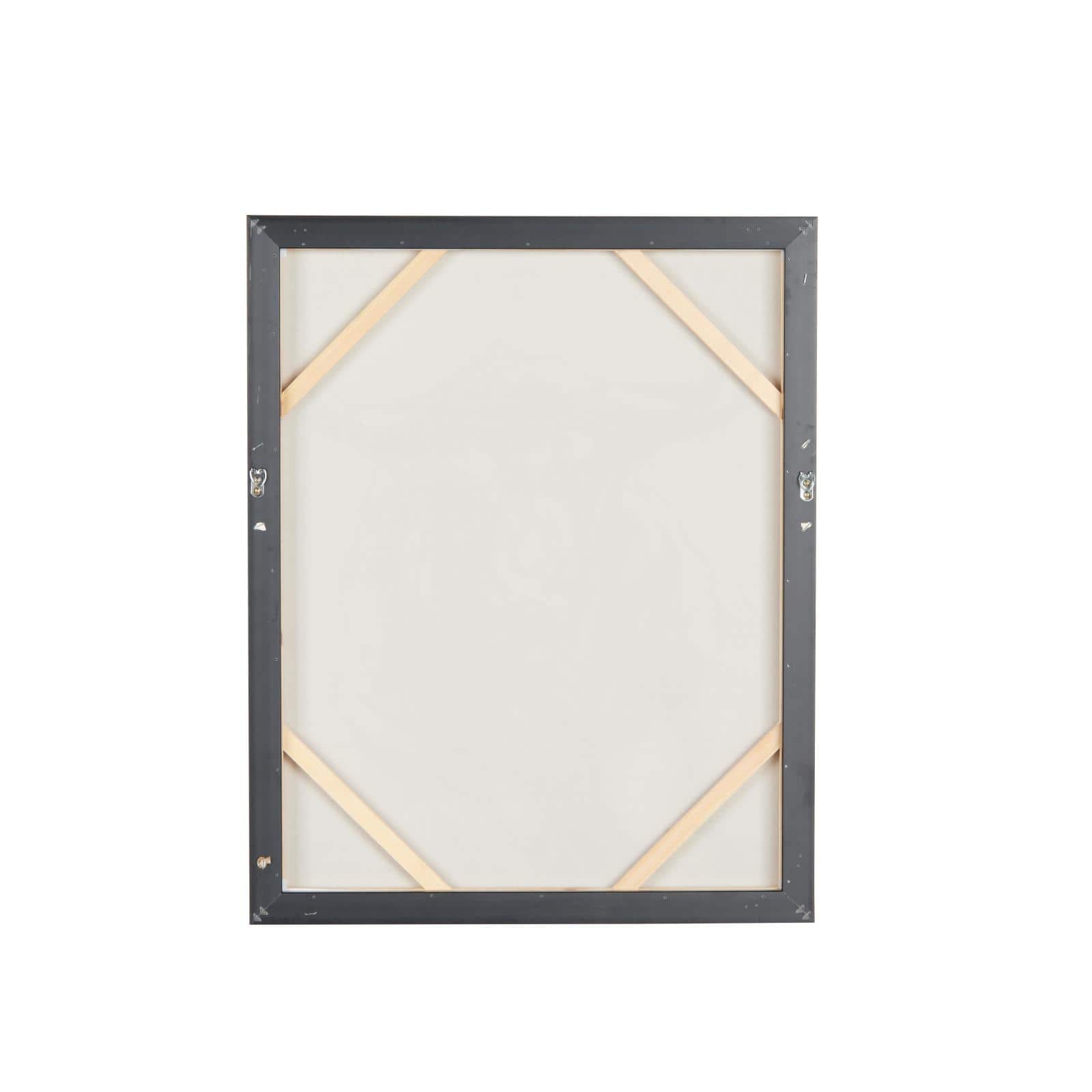 24" x 1.5" Gold Polystone Bull Shaded Running Living Room Framed Wall Art