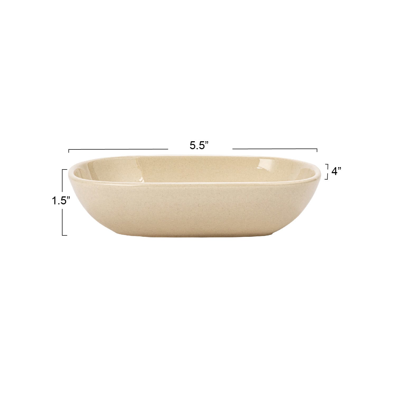 Hello Honey® 5.5" Cream & Black Floral Stoneware Dish, 4ct.