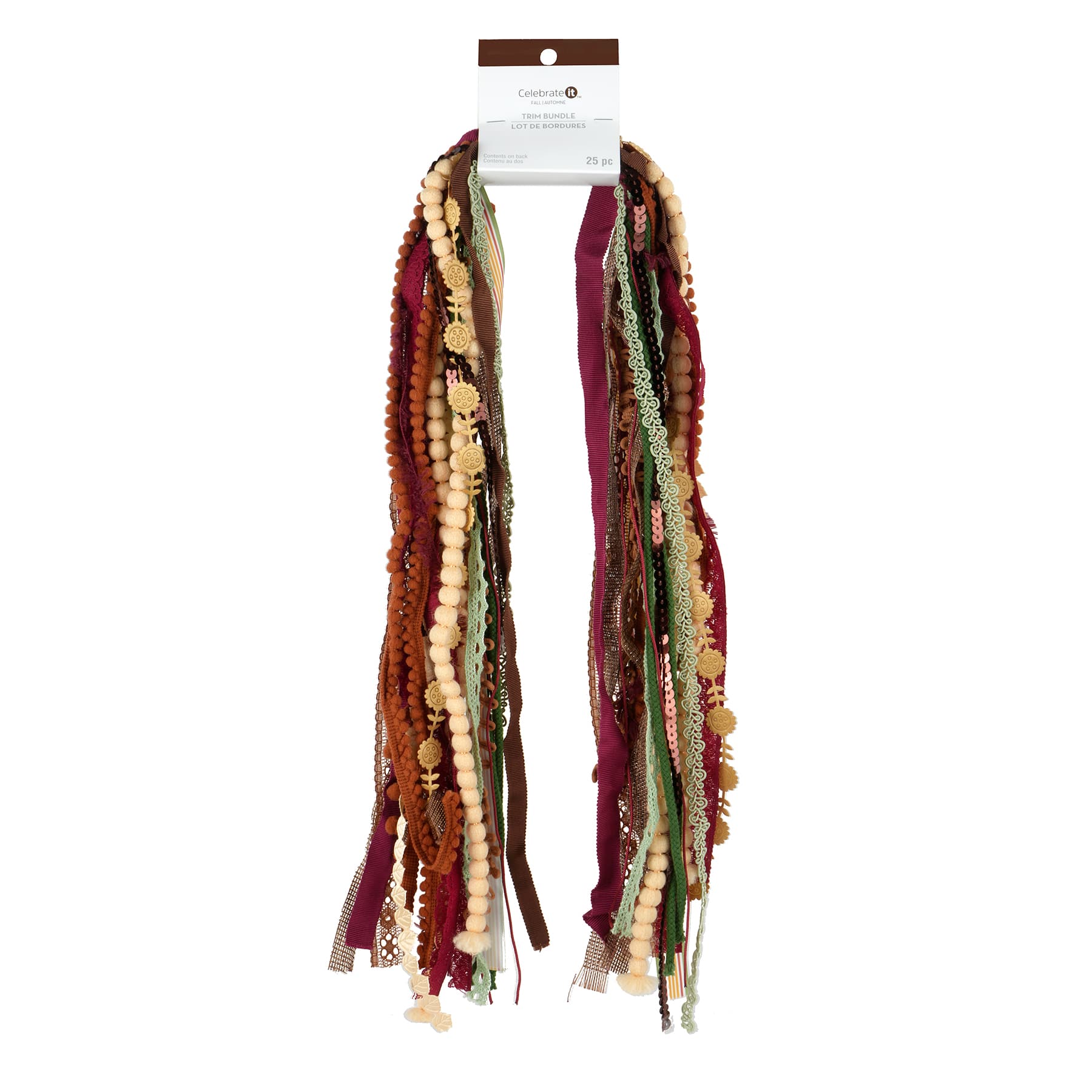 Fall Pom Pom & Ribbon Trim Bundle, 25ct. by Celebrate It™