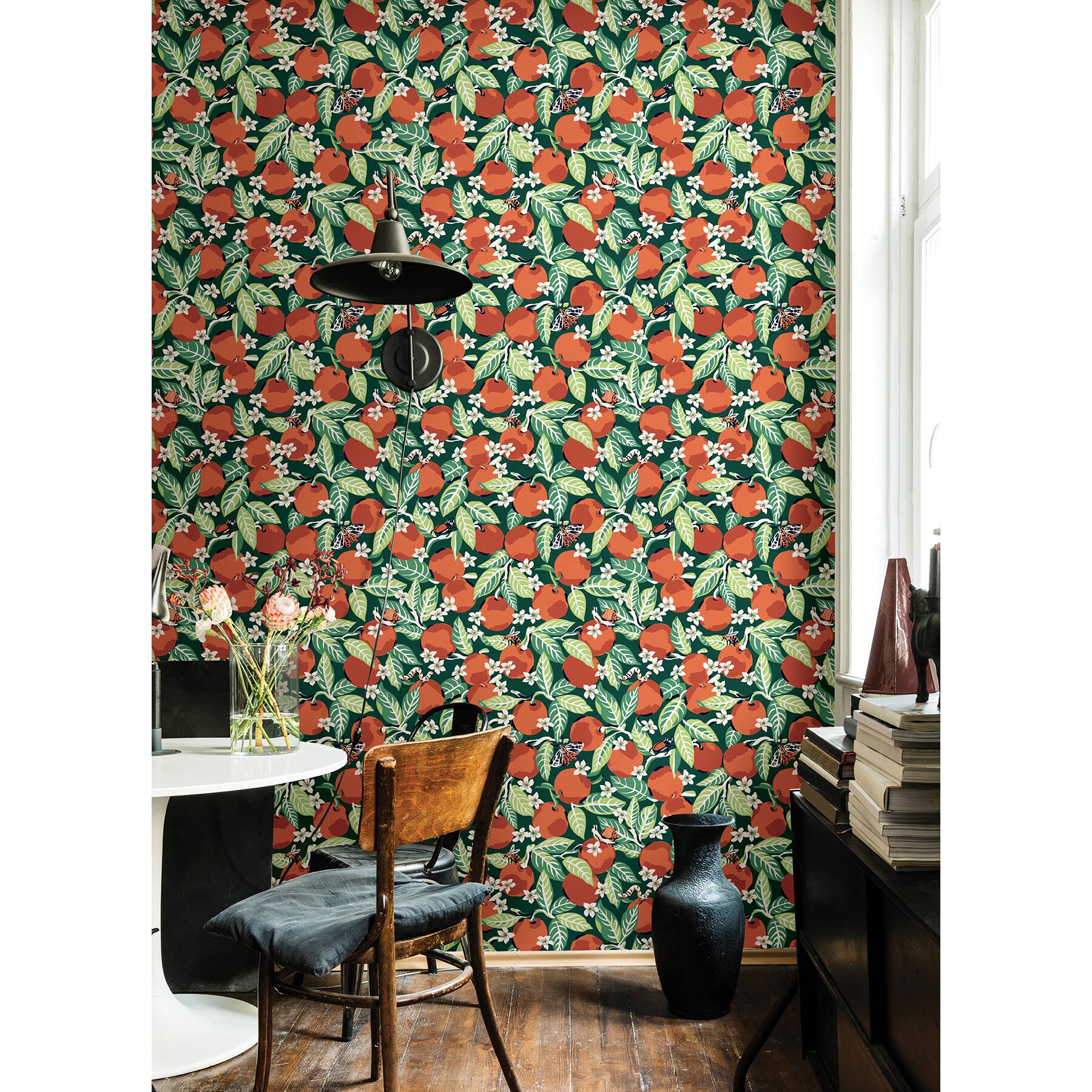NuWallpaper PrintFresh Juniper Orange Grove Peel & Stick Wallpaper