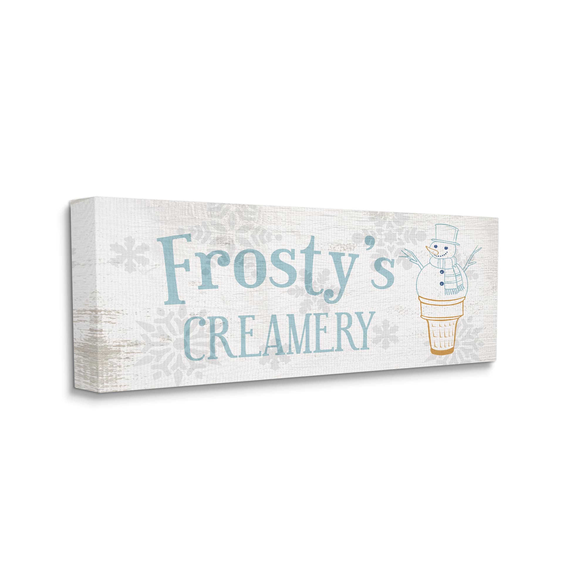 Stupell Industries Frosty's Creamery Winter Ice Cream Canvas Wall Art