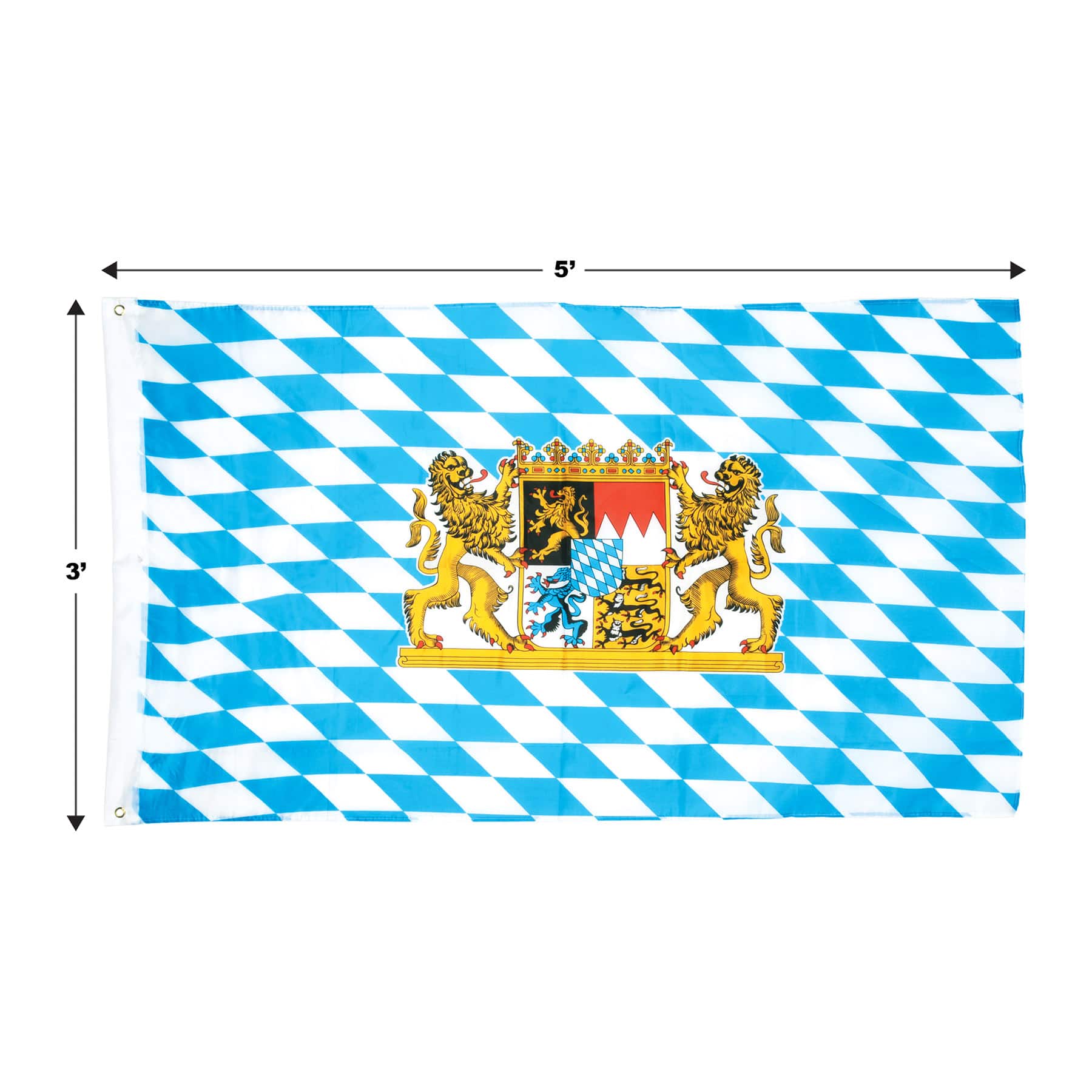 Beistle 3ft. x 5ft. Blue and White Bavarian Flag